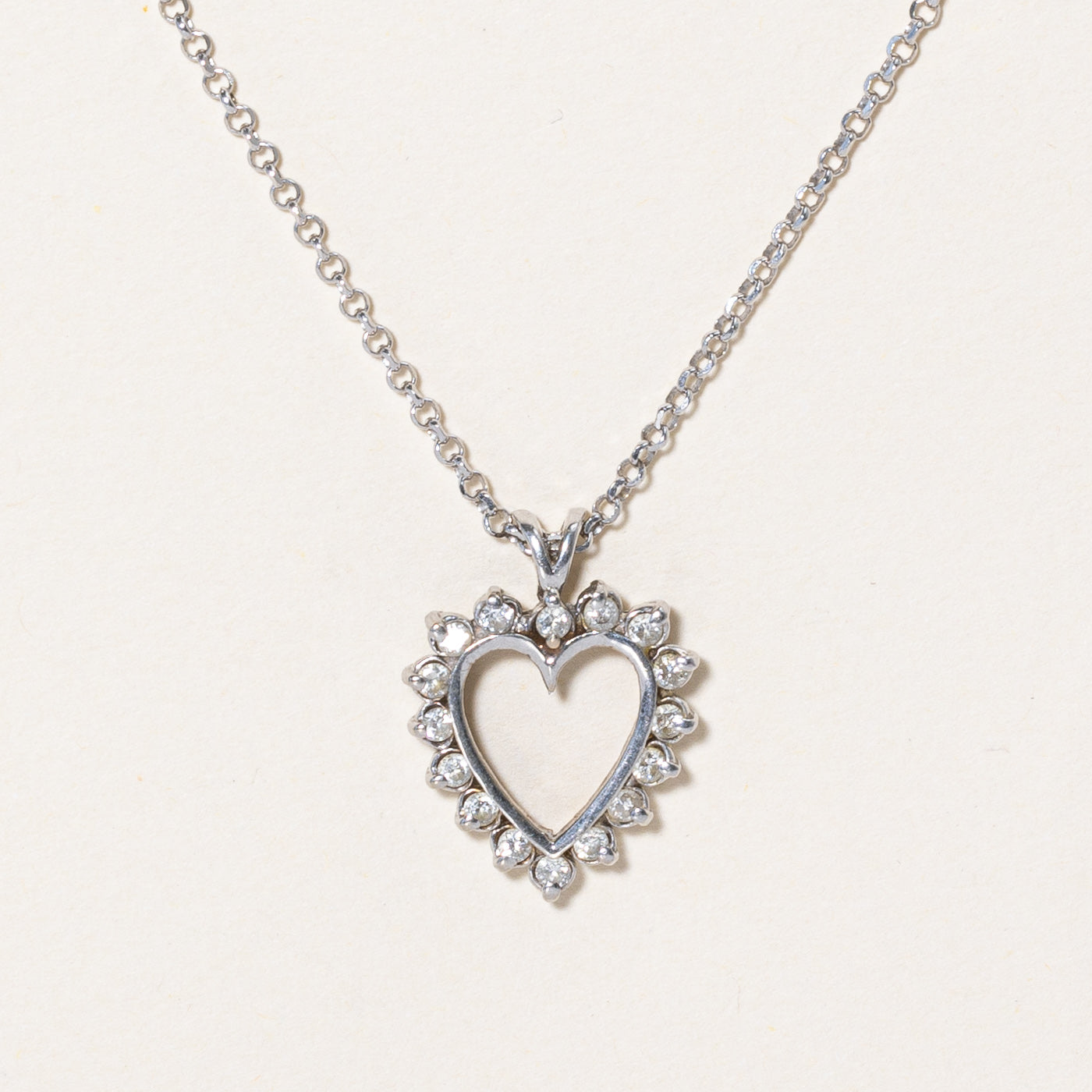 Diamond Heart Pendant & Necklace | 0.40ctw | 18" |