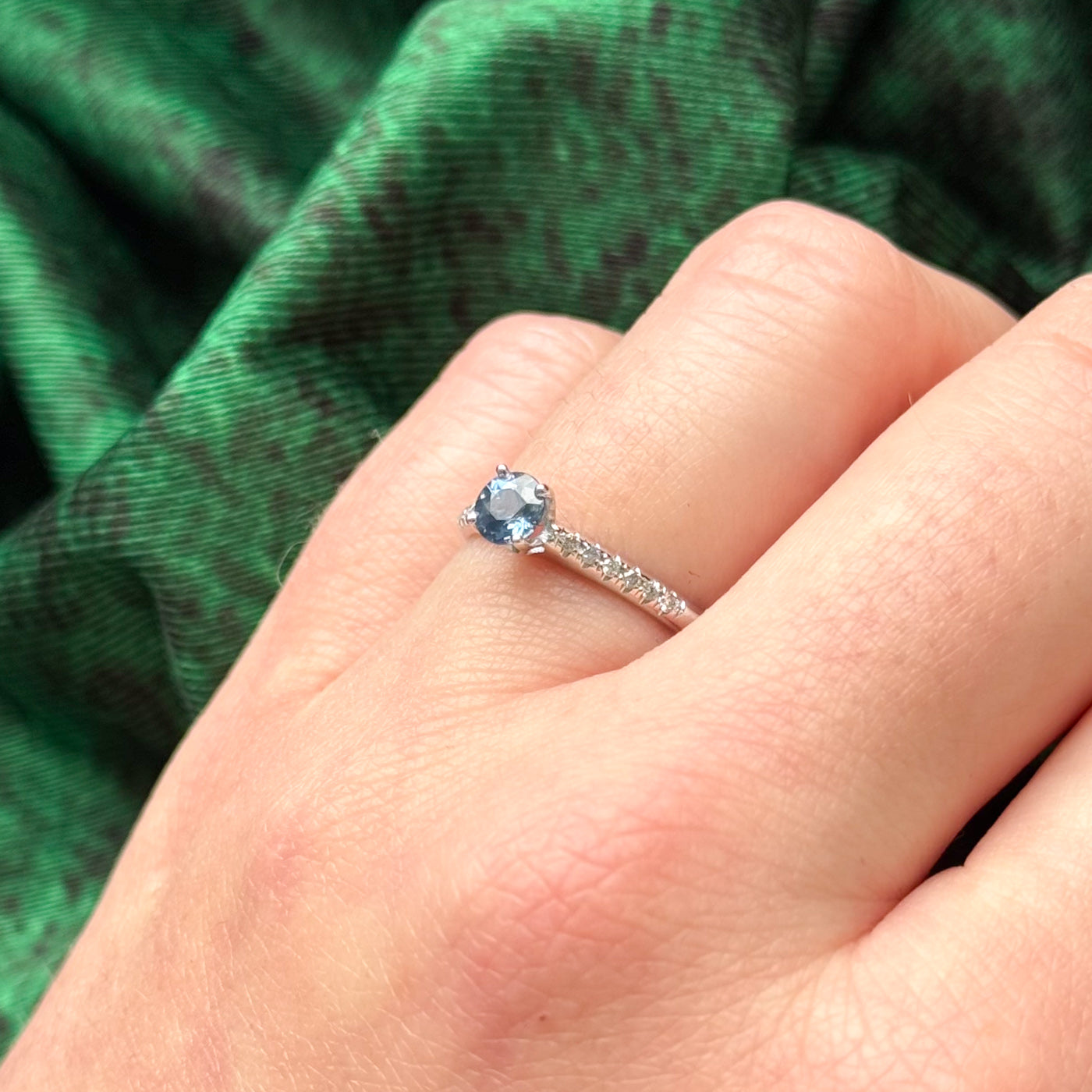 Sapphire & Diamond Ring | 0.40ct, 0.08ctw | SZ 5.75 |