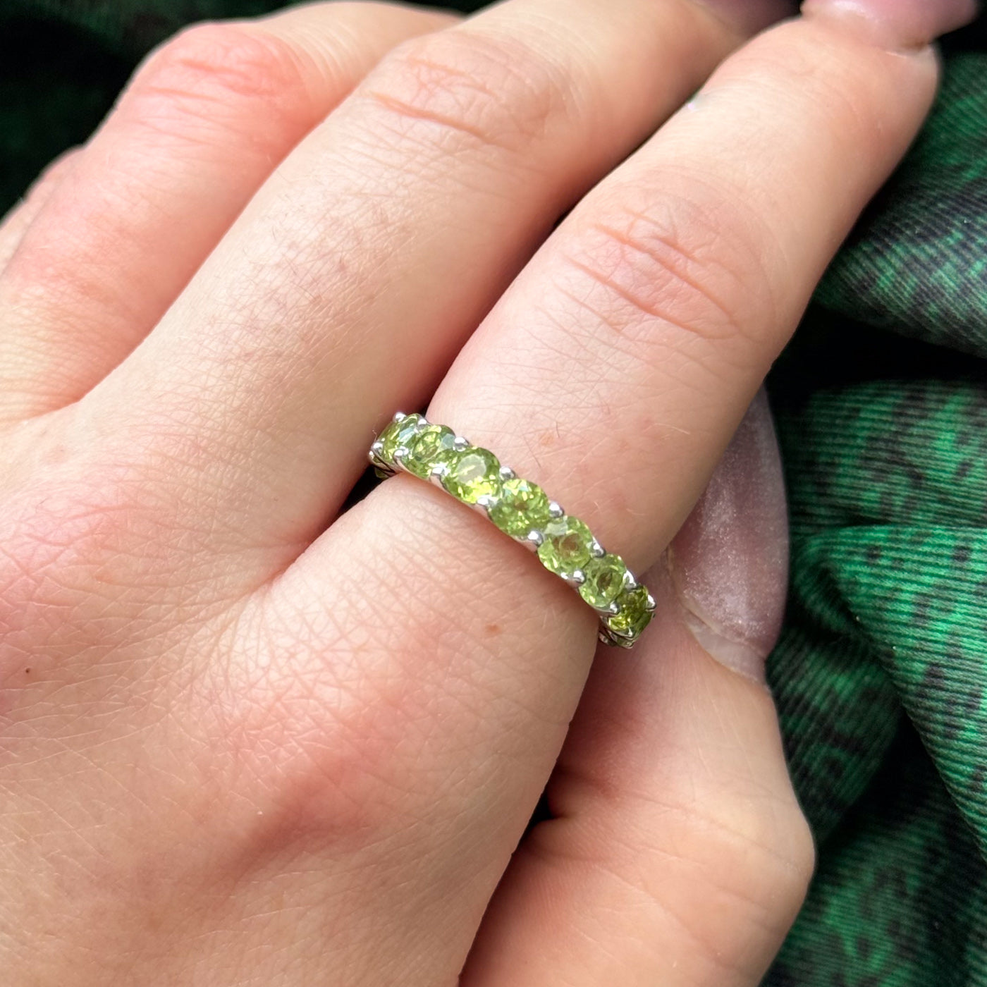 Peridot Eternity Ring | 3.90ctw | SZ 6.25 |