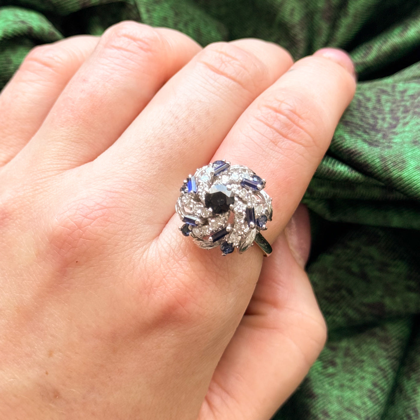 Sapphire & Diamond Cocktail Ring | 2.12ctw, 0.91ctw | SZ 7.25 |