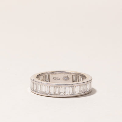 18k White Gold Baguette Cut Diamond Eternity Band | 2.94ctw | SZ 6.75