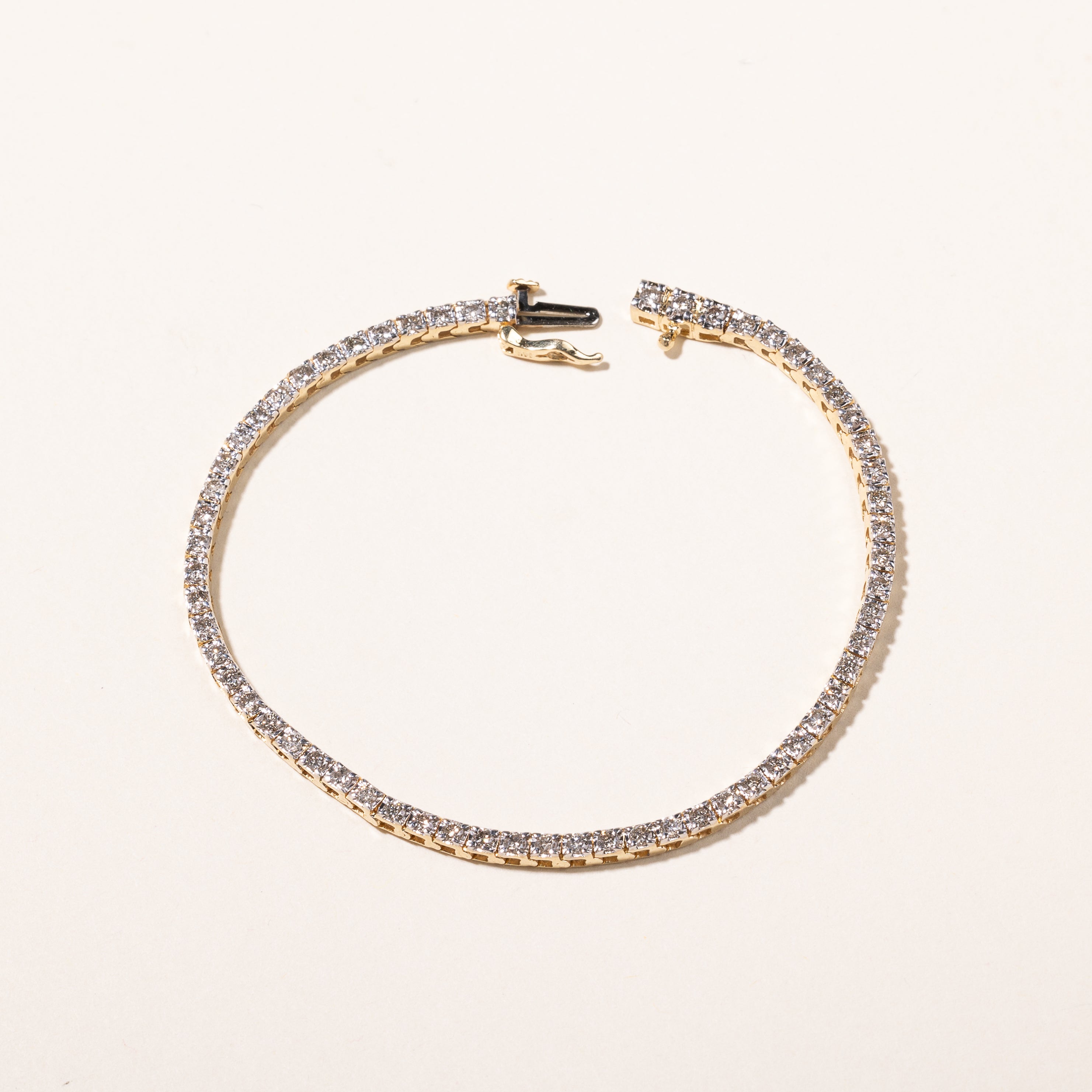 14k Yellow Gold Diamond Tennis Bracelet | 2.00ctw | 7"