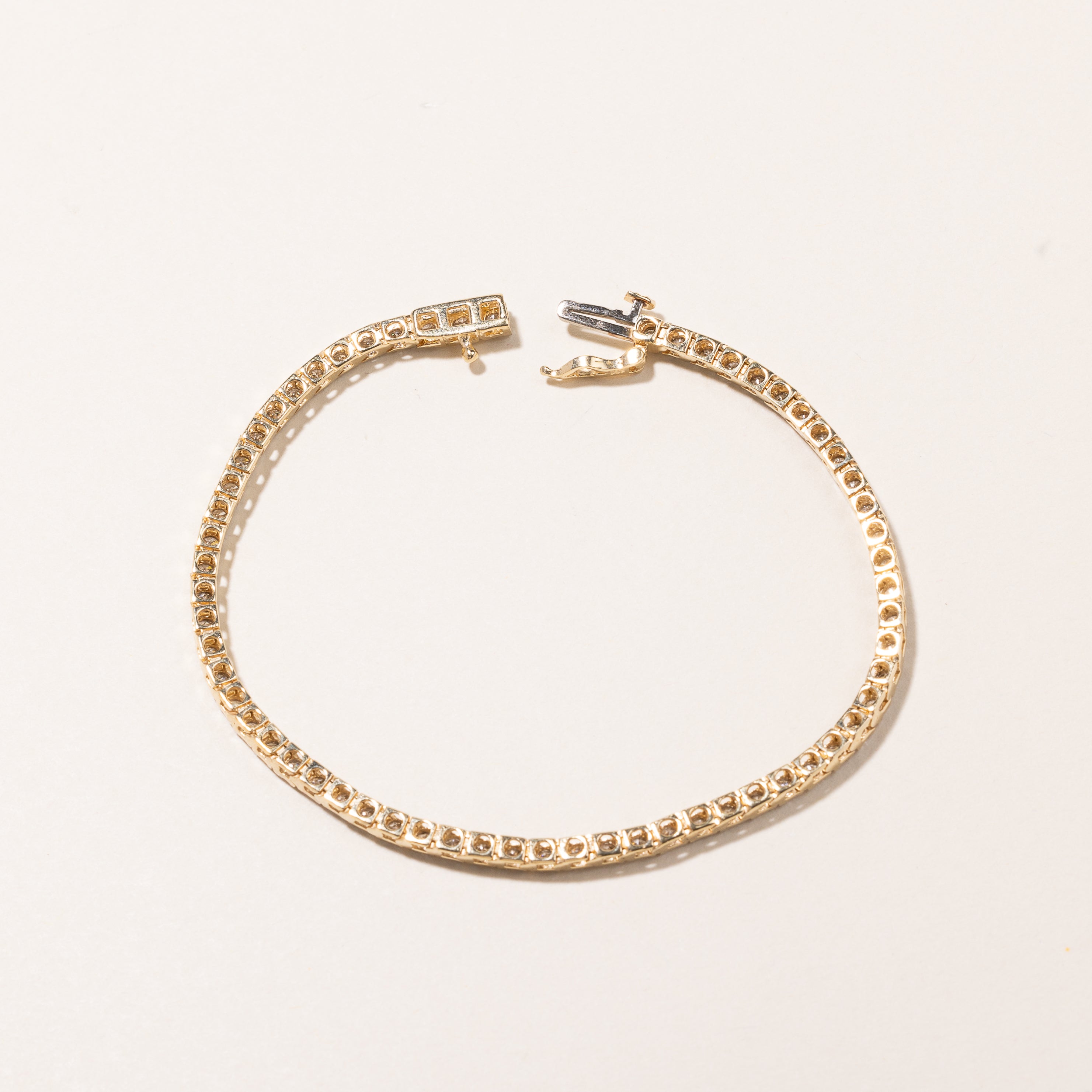 14k Yellow Gold Diamond Tennis Bracelet | 2.00ctw | 7"