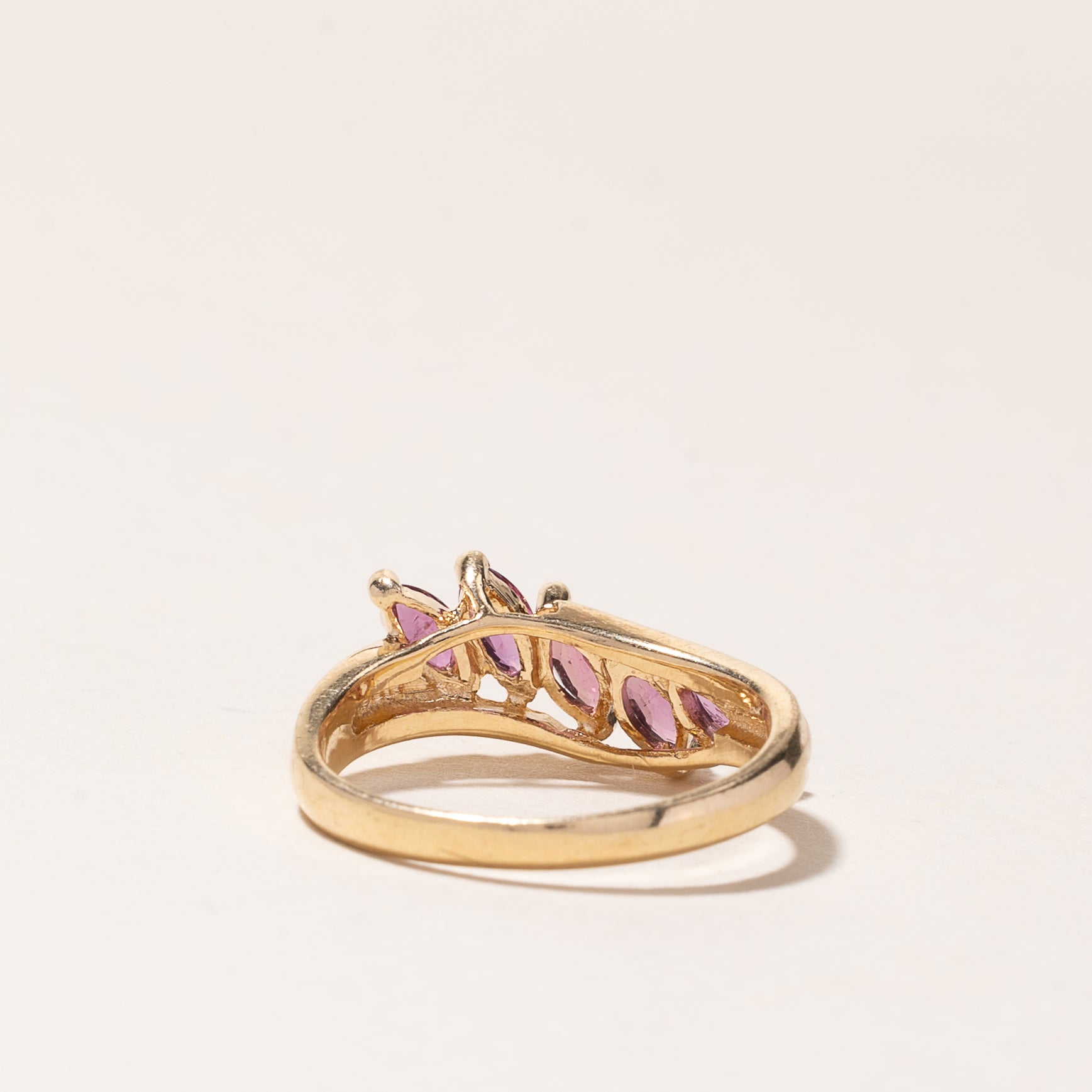 14k Yellow Gold Pink Sapphire Ring | 0.86ctw | SZ 6.25