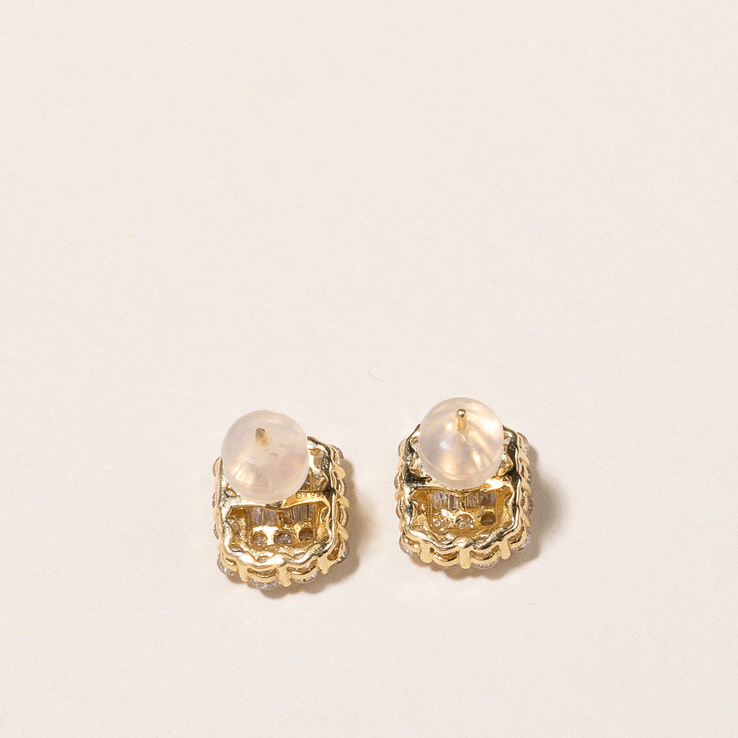 18k Yellow Gold Diamond Cluster Earrings | 0.49ctw