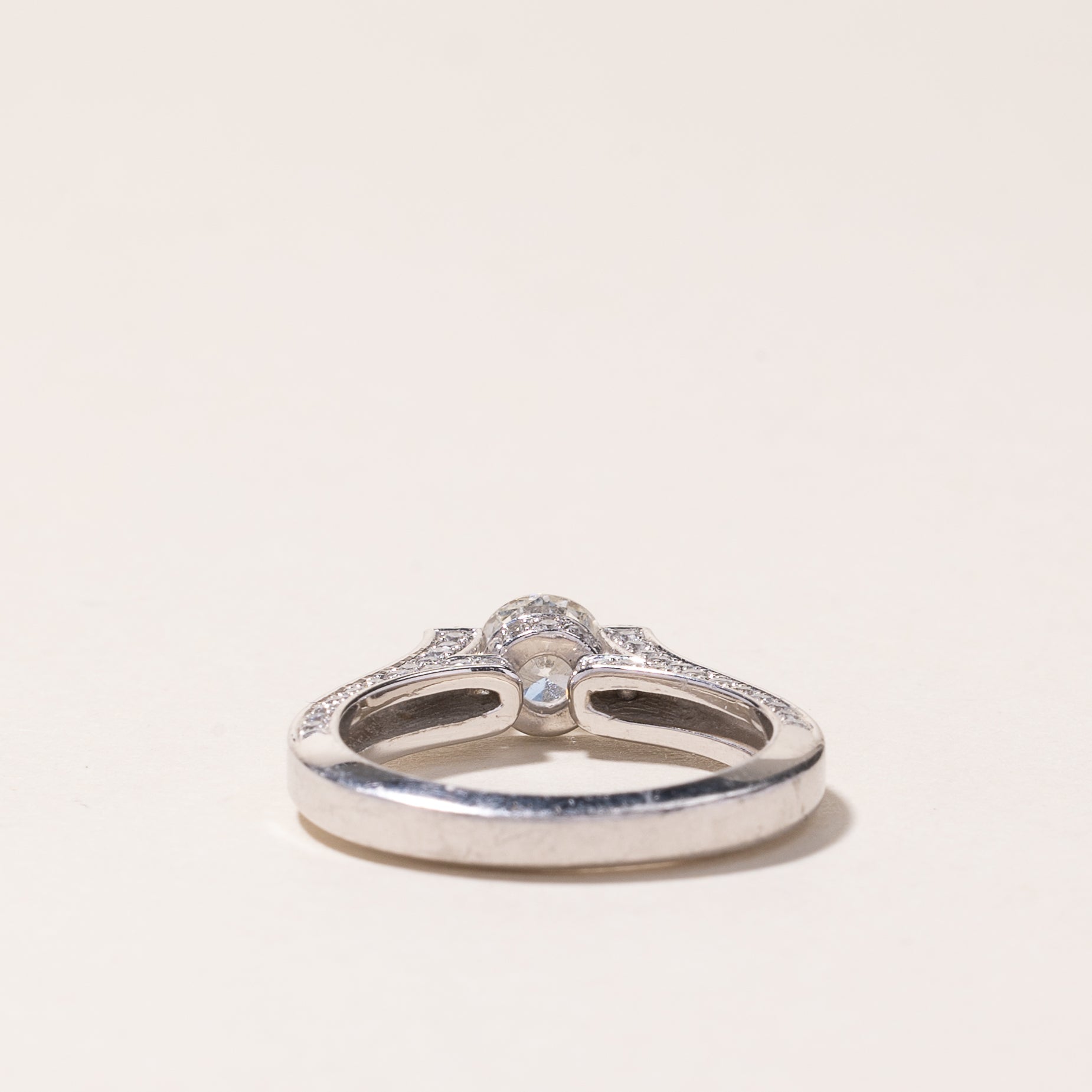 Platinum Diamond Engagement Ring | 0.98ctw | SZ 5.25