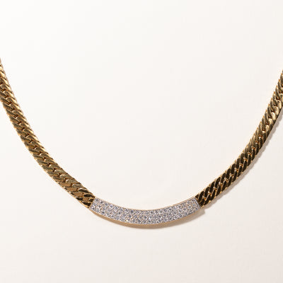 18k Yellow Gold Diamond Cuban Link Necklace | 1.89ctw | 16