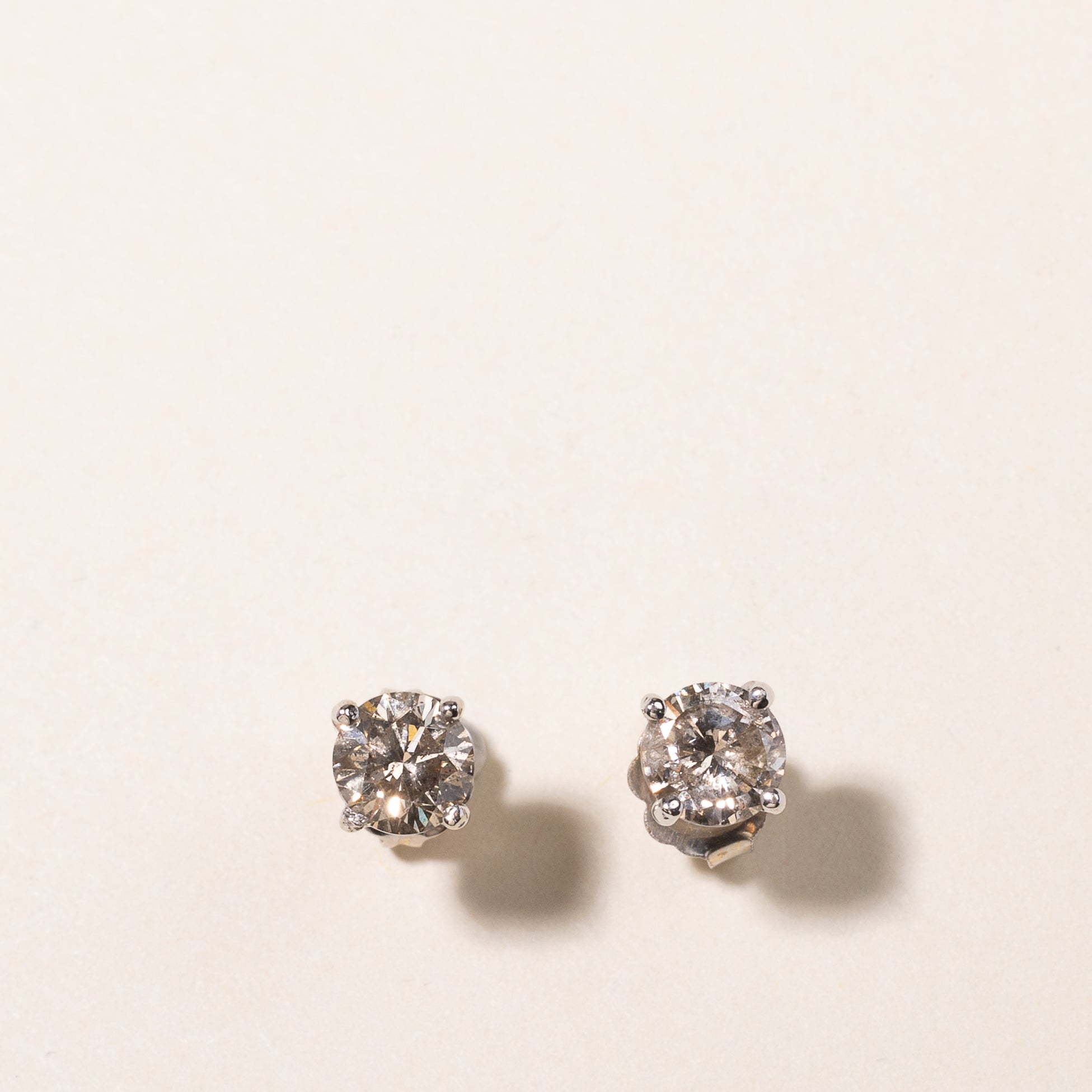 14k White Gold Diamond Stud Earrings | 1.14ctw |
