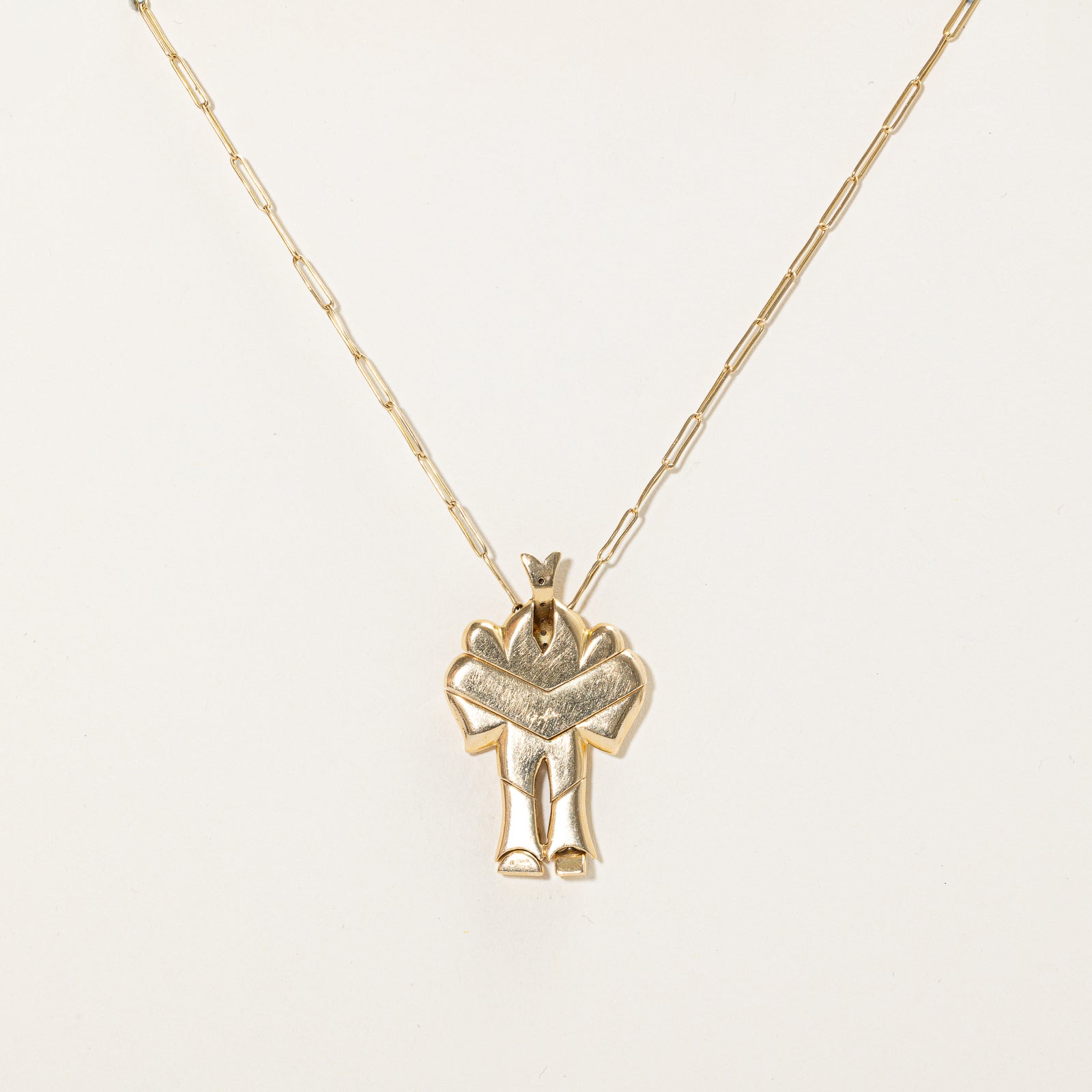18K Diamond Elephant Moving Pendant Necklace | 0.06ctw | 29"