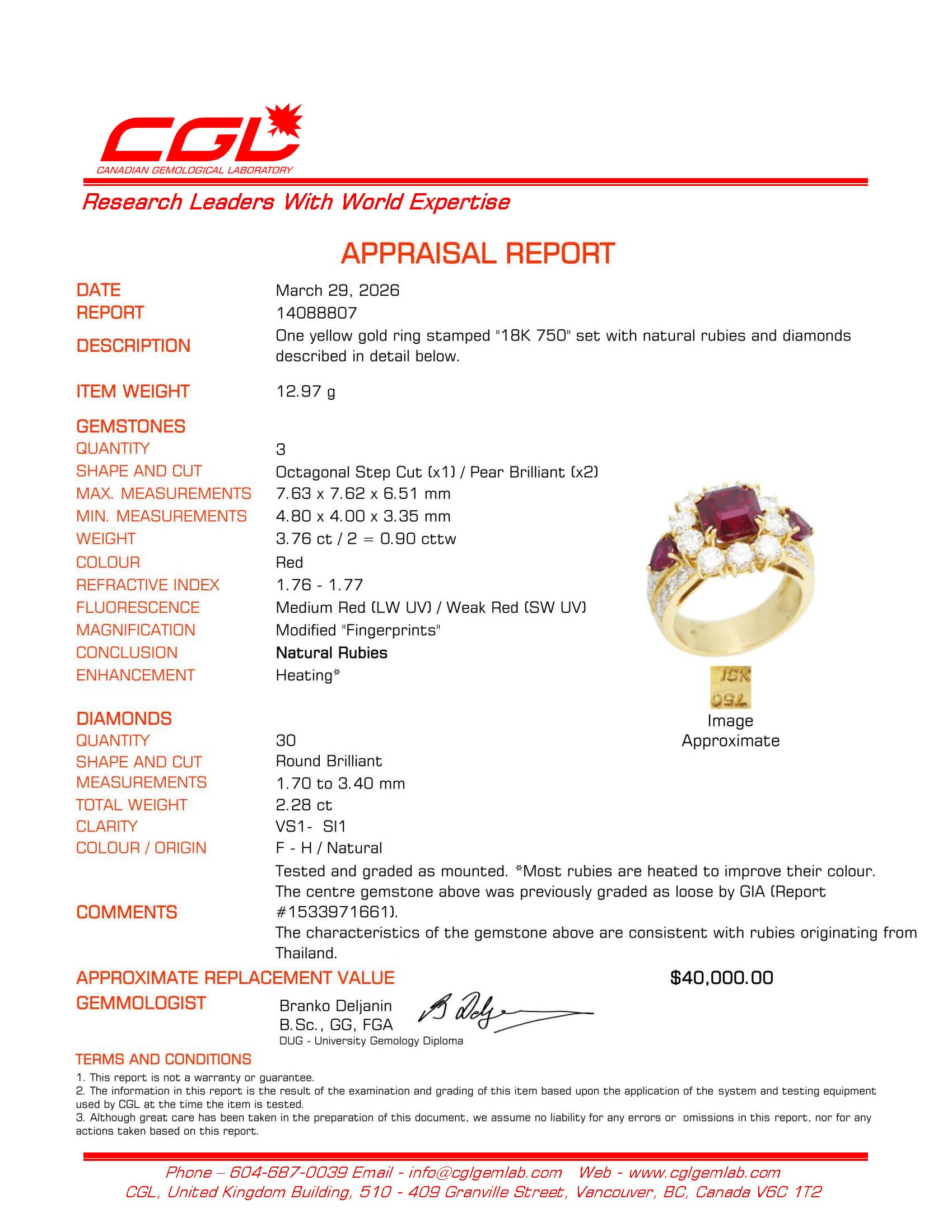 GIA Ruby & Diamond Cocktail Ring | GIA 3.76ct, 0.90ctw, 2.28ctw | Sz 6