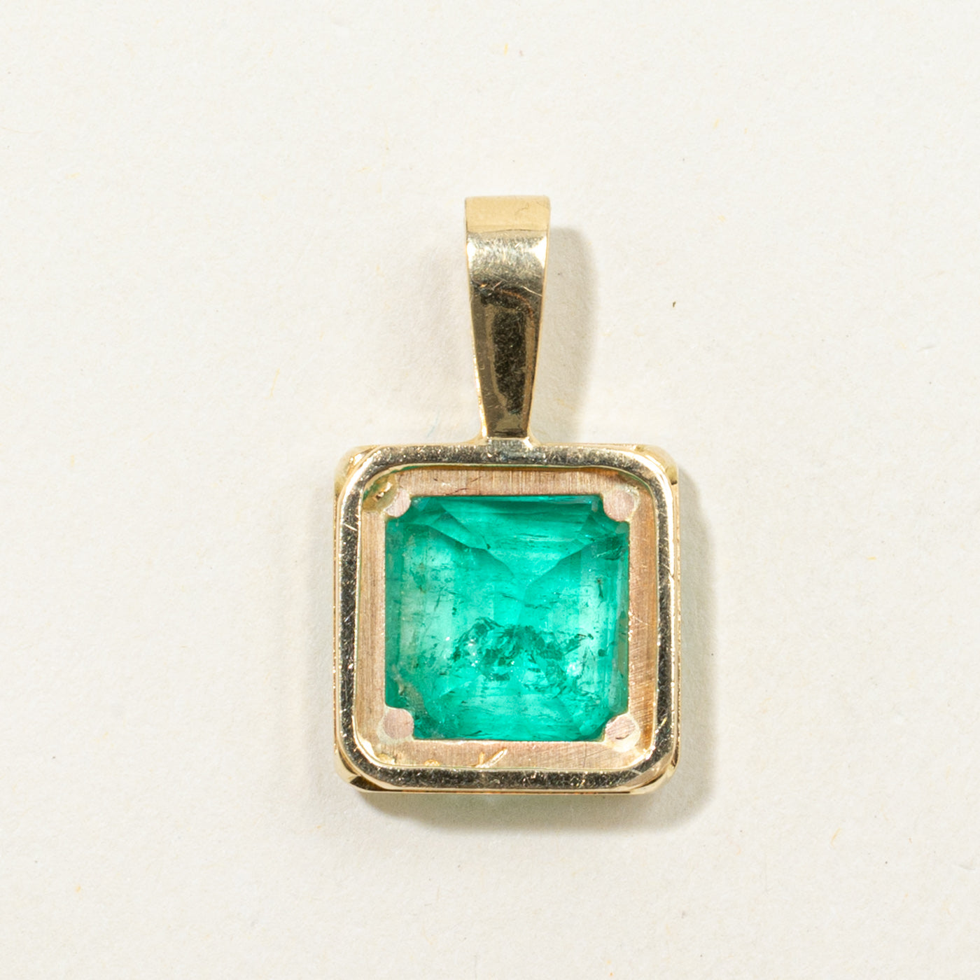 Colombian Emerald & Diamond Accented Pendant | 4.92ct, 0.07ctw