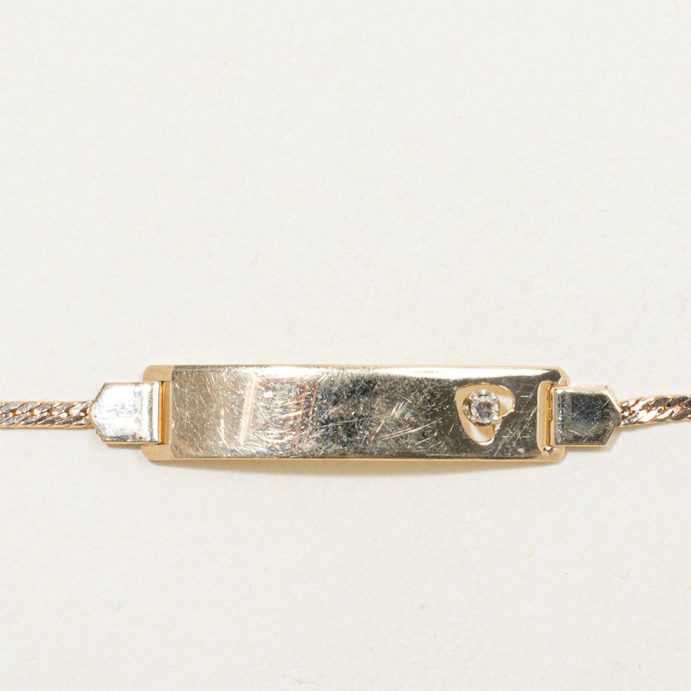 Bracelet en diamant à pierre unique | 0,02 ct | 17,8 cm | 