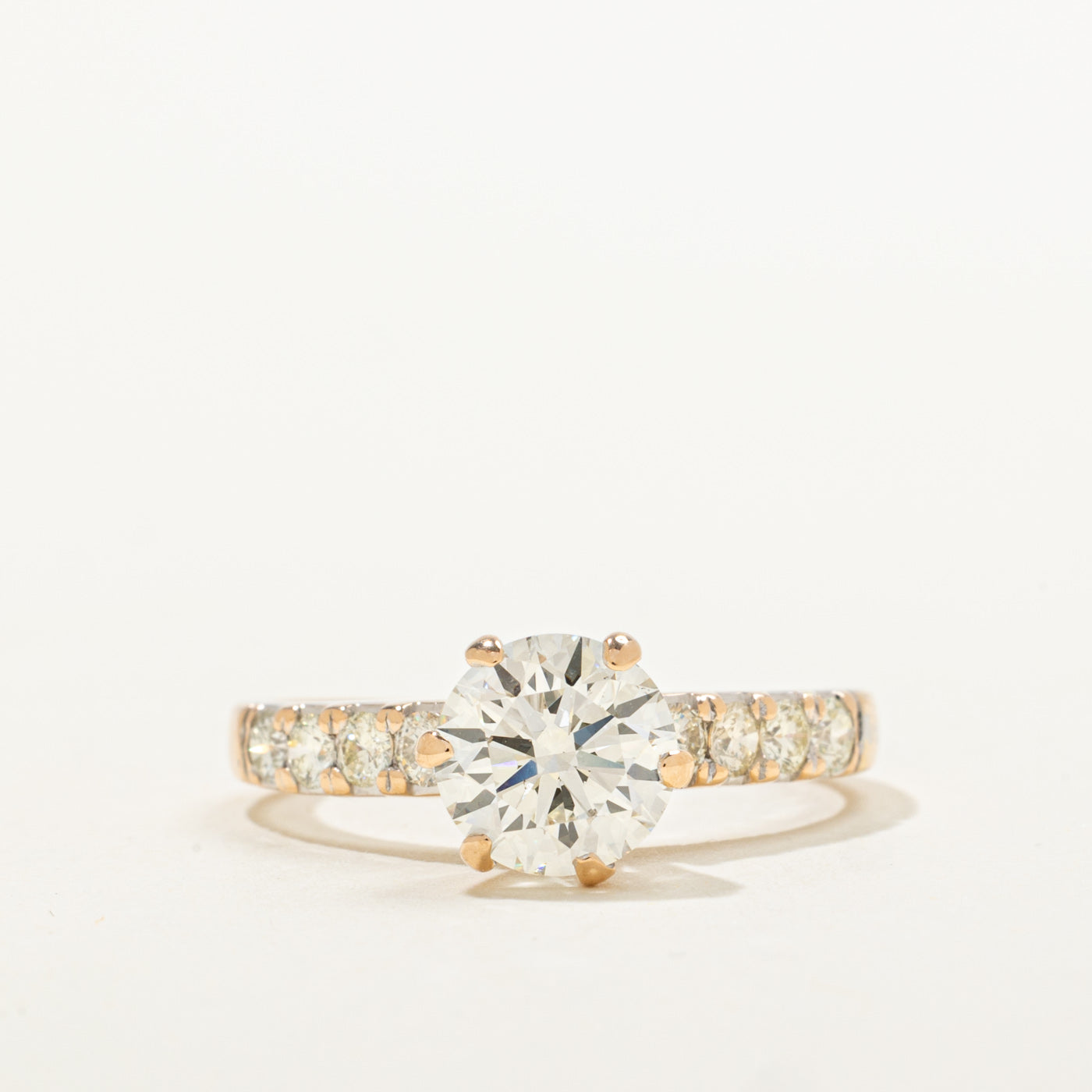 IGI Diamond Accented Engagement Ring | IGI 1.53ct VS2 H Ex, 0.40ctw | SZ 7
