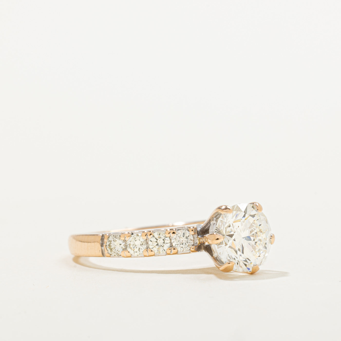 IGI Diamond Accented Engagement Ring | IGI 1.53ct VS2 H Ex, 0.40ctw | SZ 7
