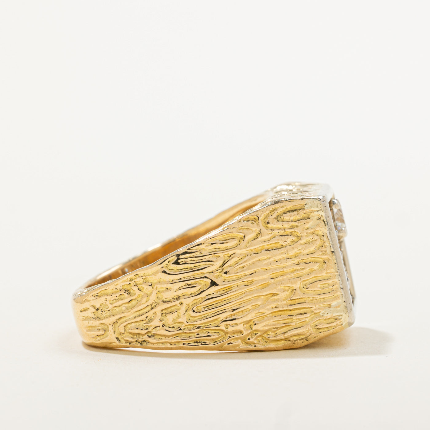 Vintage 'Cavelti' Diamond Cluster Signet Ring | 0.40ct VS2 G/H, 0.38ctw | SZ 13.25