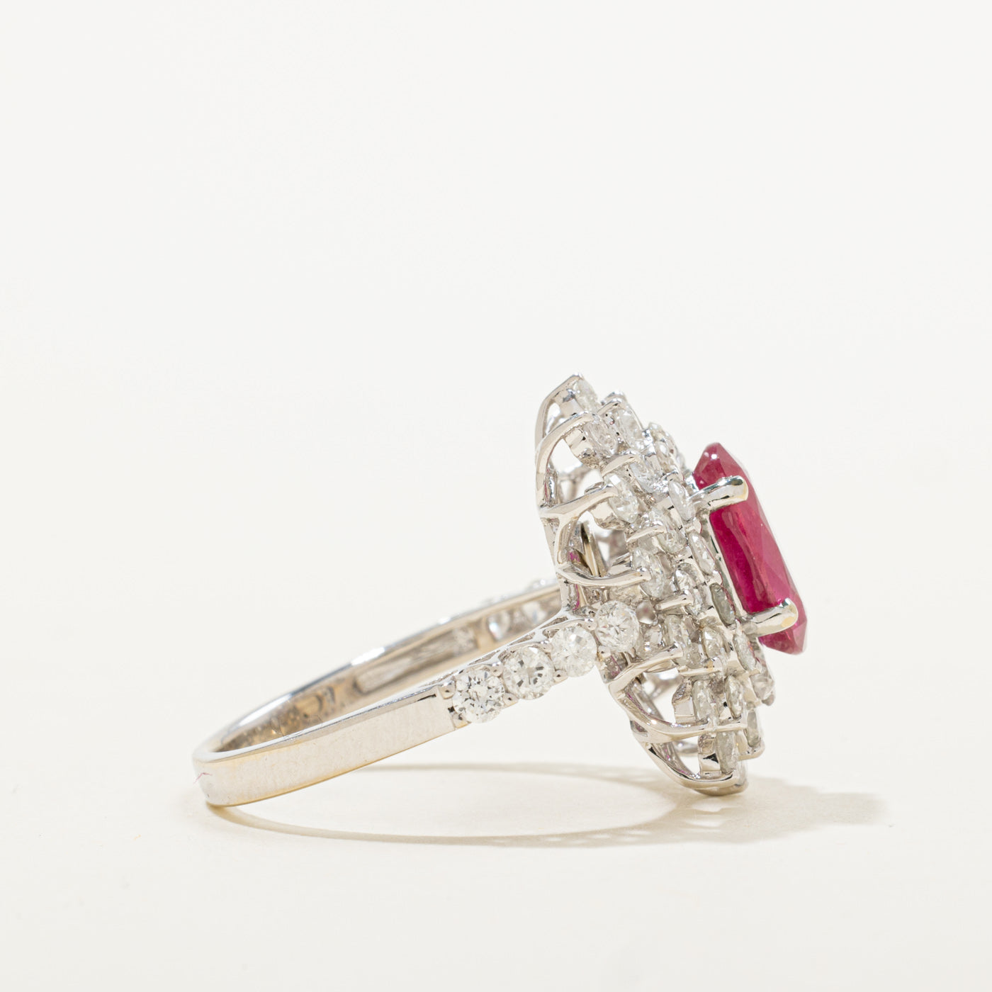 GIA Unheated Ruby & Diamond Ring | GIA 1.84ct, 1.47ctw | SZ 6.75