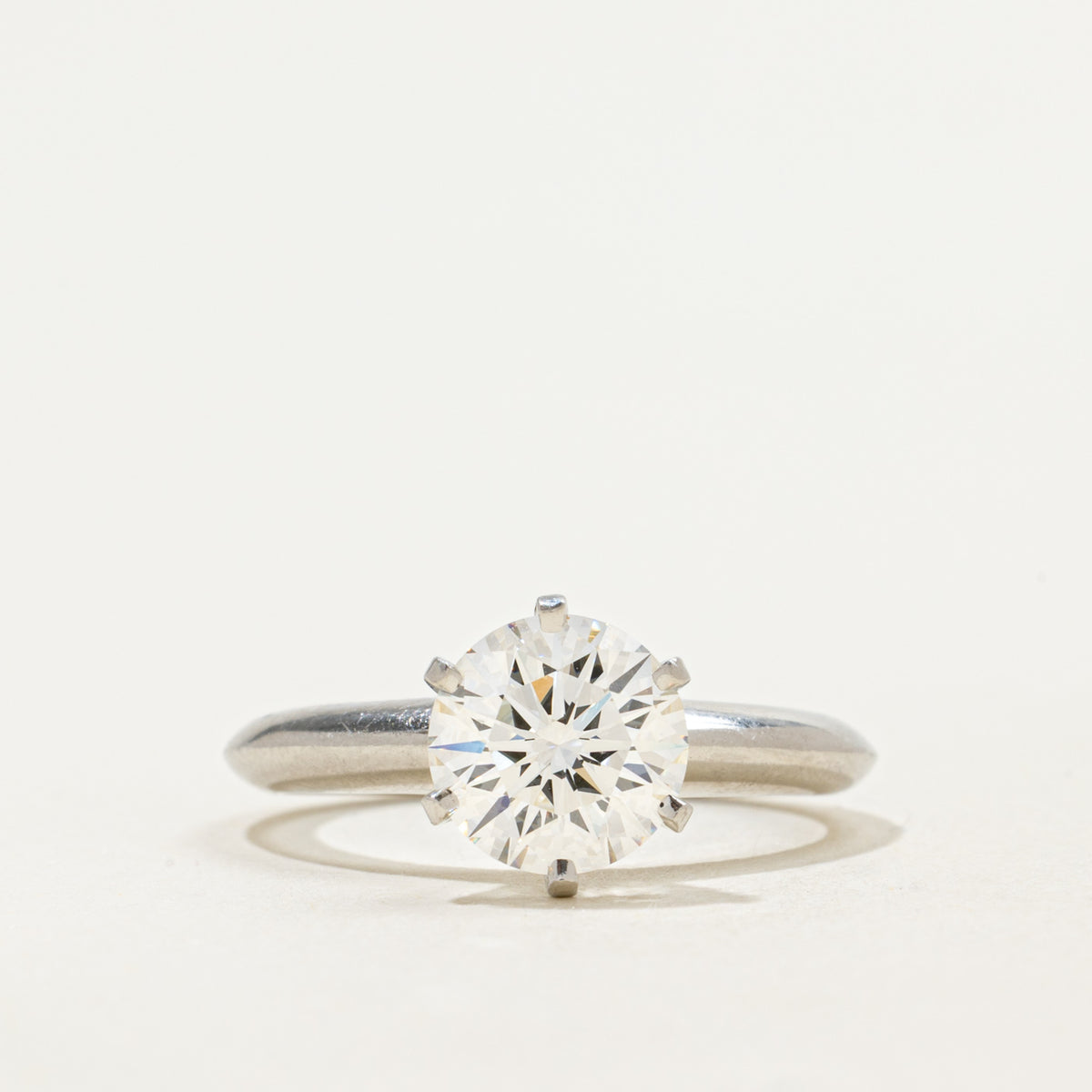 'Tiffany & Co' Diamond Solitaire Engagement Ring | 1.74ct VS1/VS2 F/G Ex | Sz 5.75