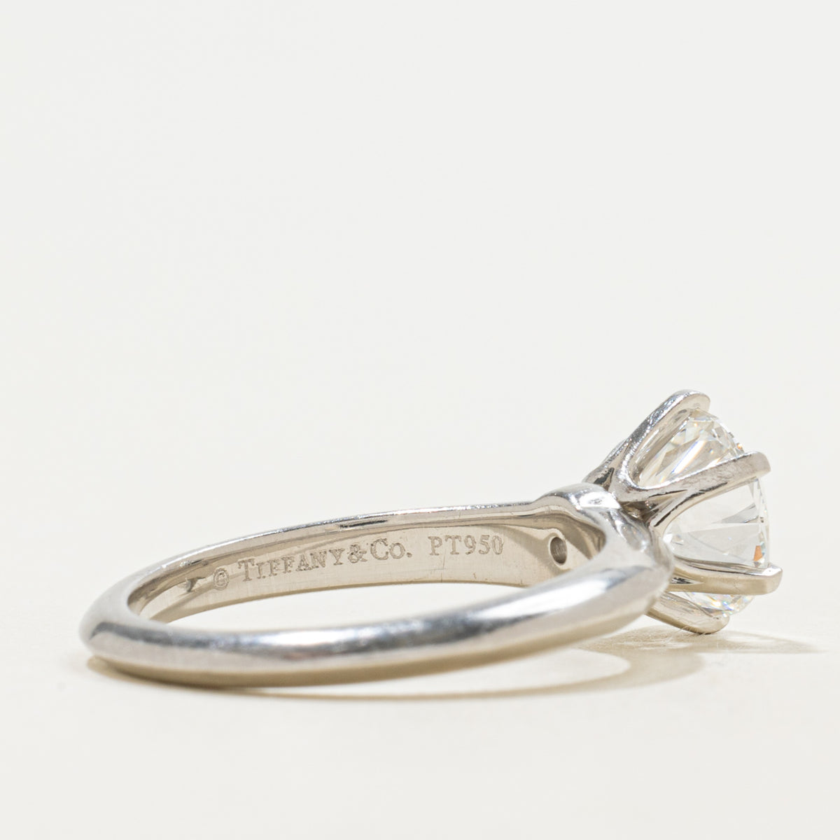 'Tiffany & Co' Diamond Solitaire Engagement Ring | 1.74ct VS1/VS2 F/G Ex | Sz 5.75