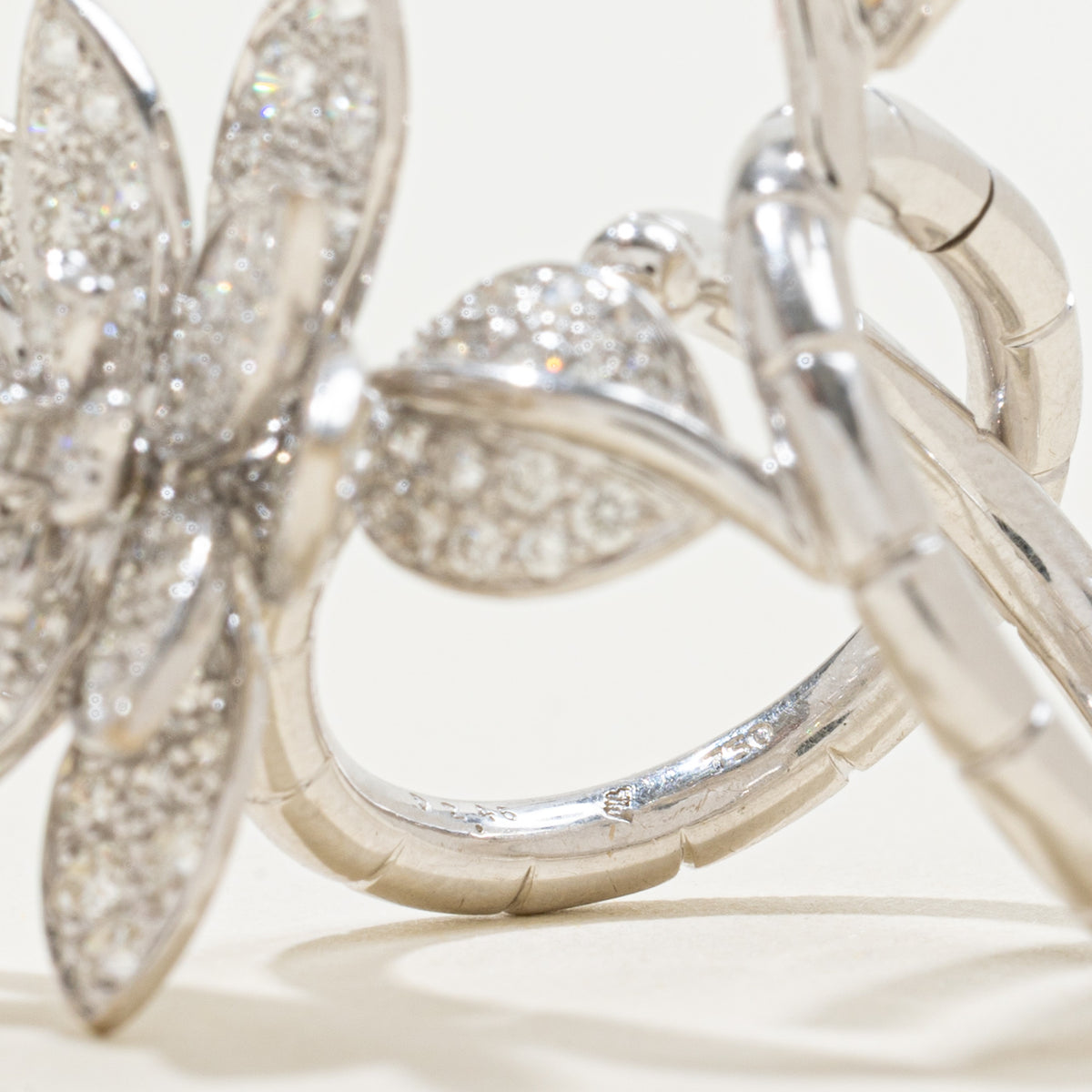 Lotus Two-Finger Statement Ring | 2.46ctw | Sz 6.75
