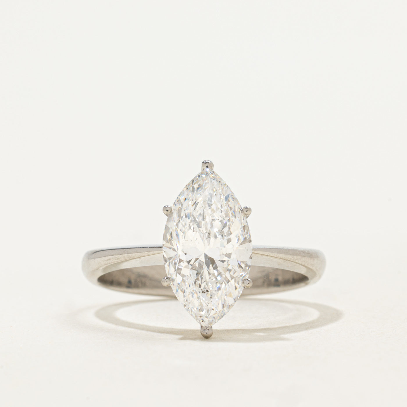 2.37ct Marquise Diamond Solitaire Engagement Ring | 2.37ct SI2 E/F | Sz 6.5