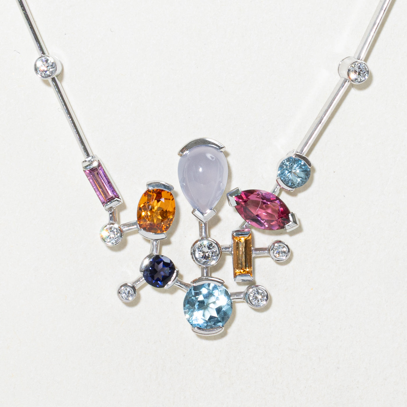 'Cartier' Meli Melo Multi Gemstone Necklace | 4.83ctw, 0.45ctw | 17"