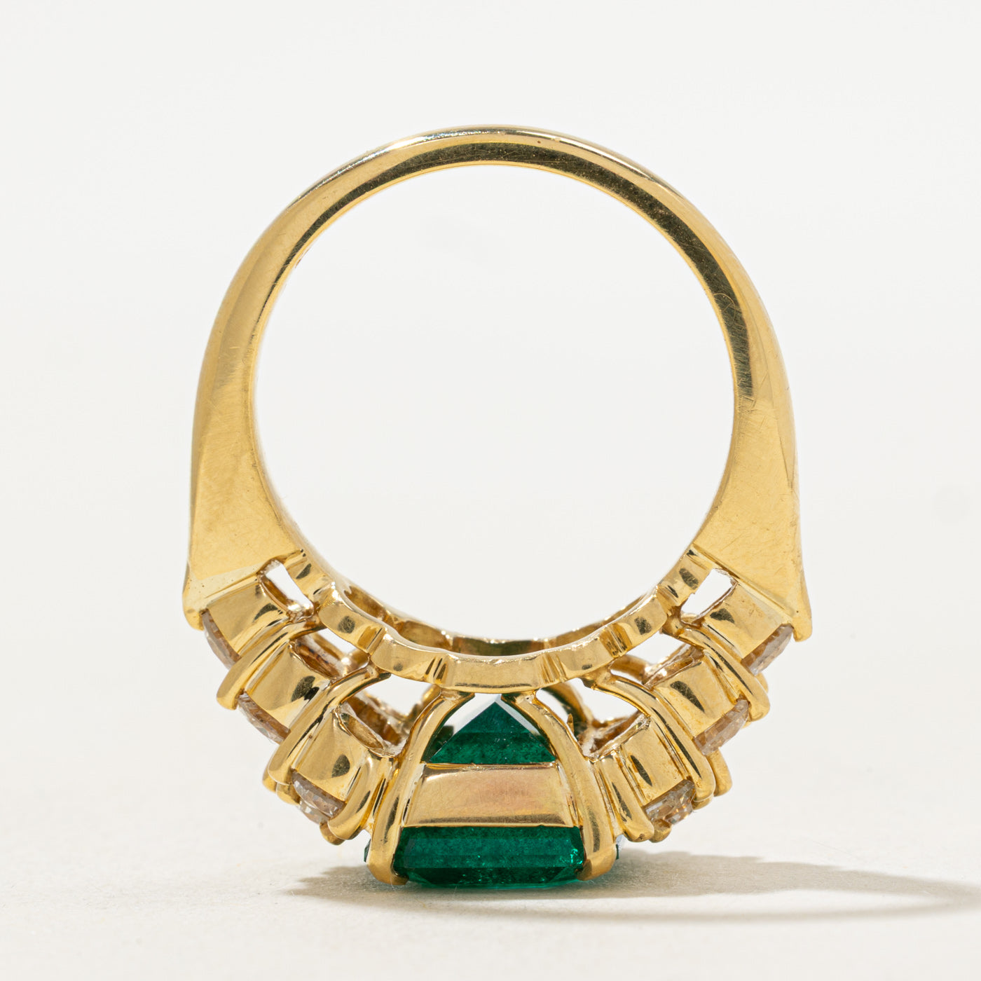 4.83ct AGL Brazilian Emerald & Diamond Ring | AGL 4.83ct | 1.00ctw | SZ 7