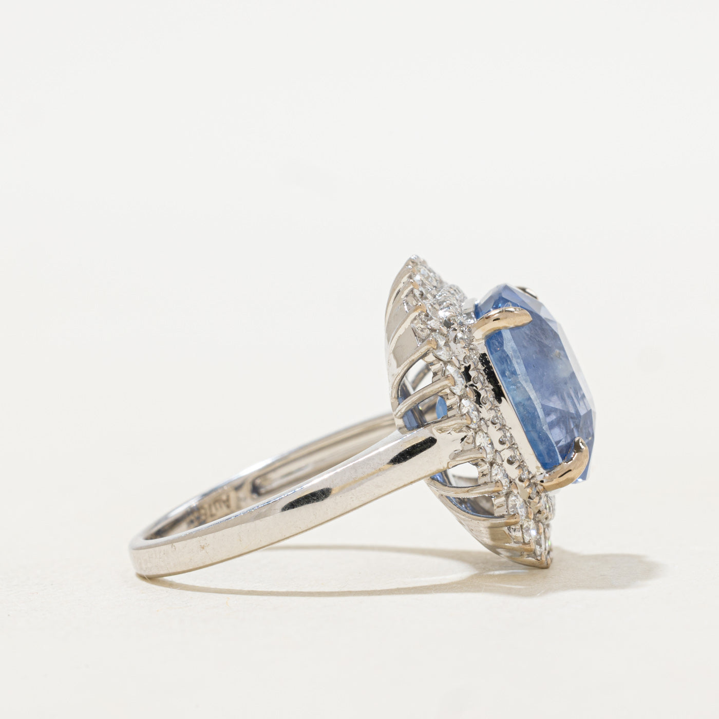 10.38ct GIA Unheated Sri Lanka Sapphire & Diamond Cocktail Ring | GIA 10.38ct | 0.83ctw | SZ 6.5