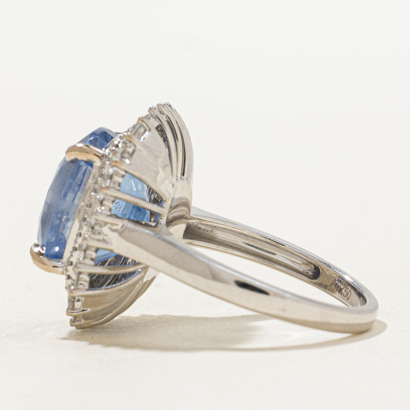 10.38ct GIA Unheated Sri Lanka Sapphire & Diamond Cocktail Ring | GIA 10.38ct | 0.83ctw | SZ 6.5