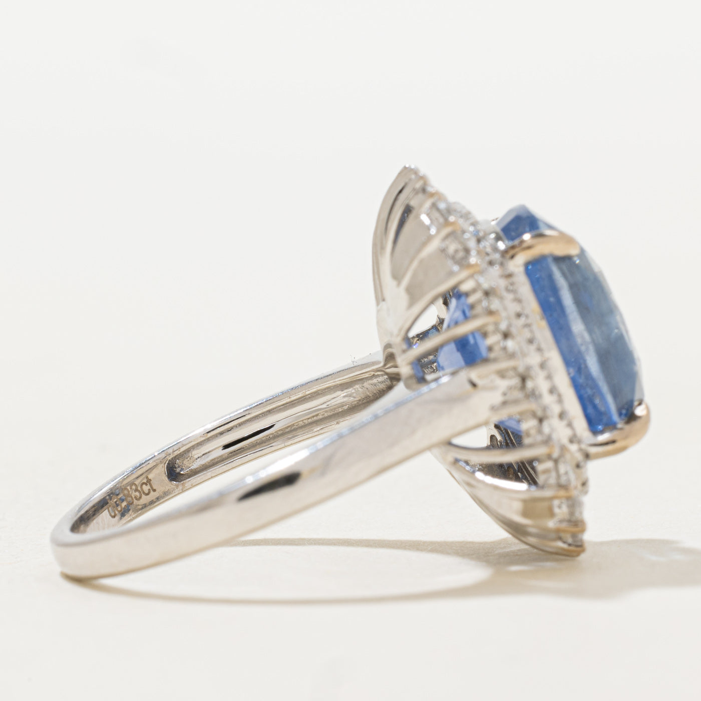 10.38ct GIA Unheated Sri Lanka Sapphire & Diamond Cocktail Ring | GIA 10.38ct | 0.83ctw | SZ 6.5