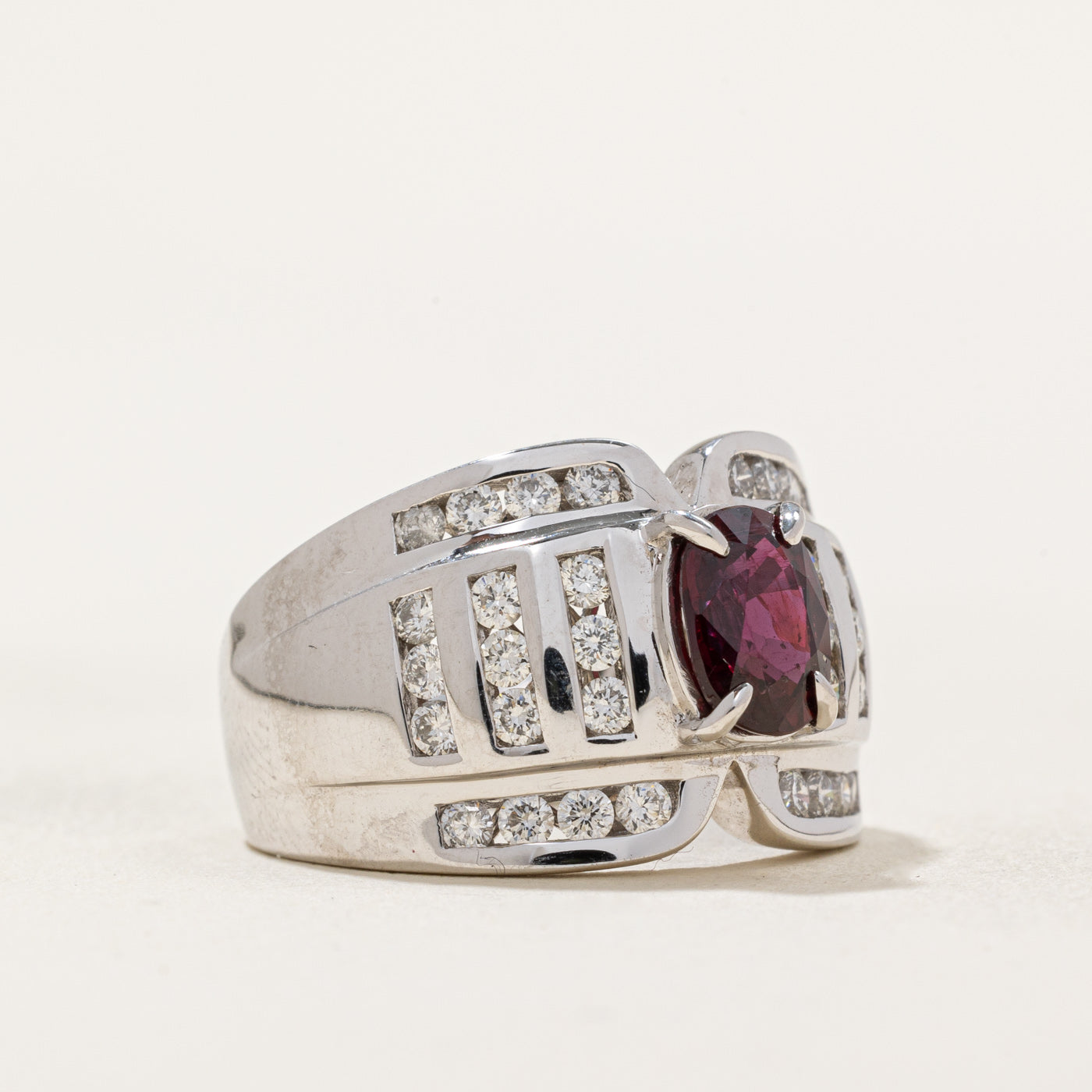 GIA Unheated Ruby & Diamond Ring | 1.14ct, 0.75ctw | SZ 6.5