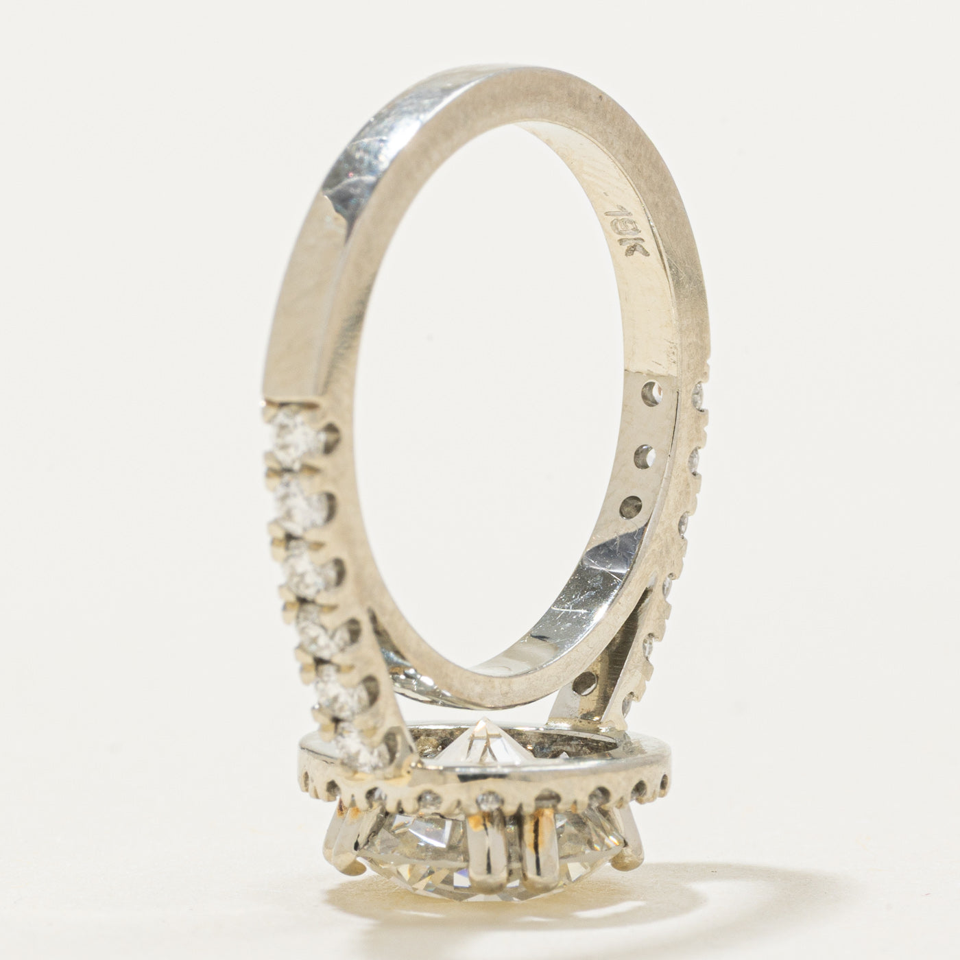 1.80ct Diamond Halo Engagement Ring | 1.80ct VS1 G/H, 0.44ctw | SZ 4.75