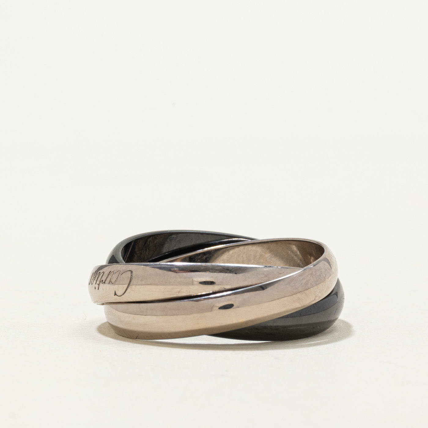 'Cartier' Trinity ring, Ceramic, Classic Model | Cartier SZ 56
