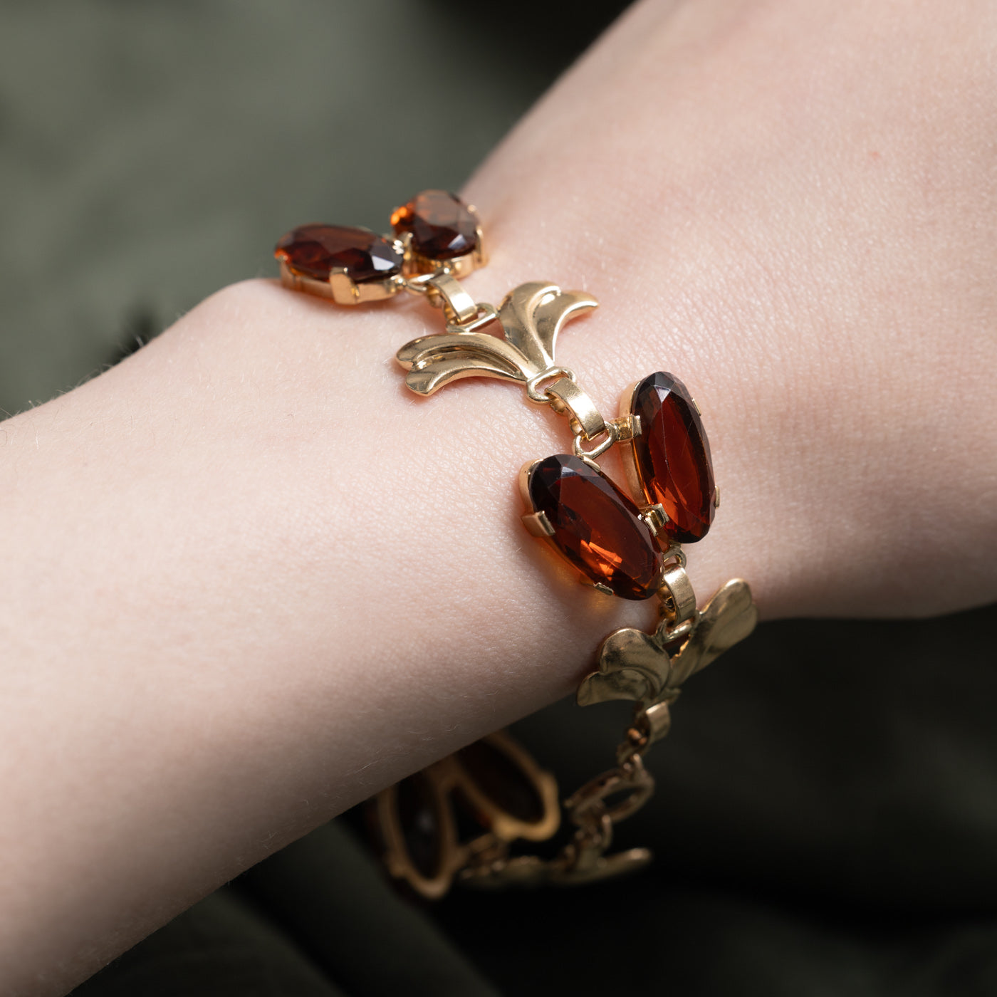 'Tiffany & Co' Vintage Cognac Citrine Bracelet | 27.20ctw | 7.5"