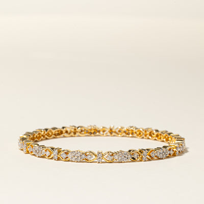 18K Yellow Gold Diamond Bangle | 4.02ctw | 8