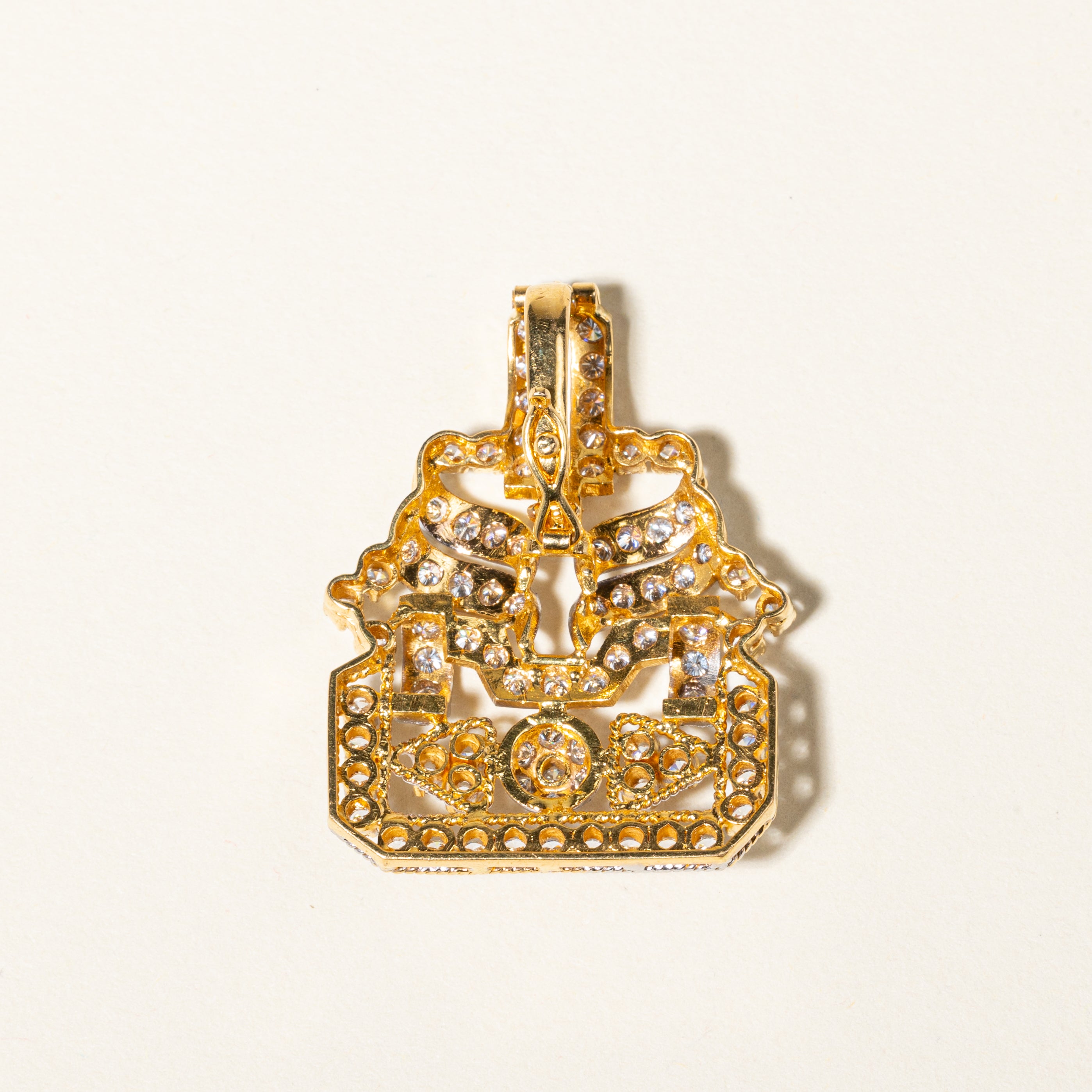 18K Yellow Gold Diamond Cluster Pendant | 2.31ctw |