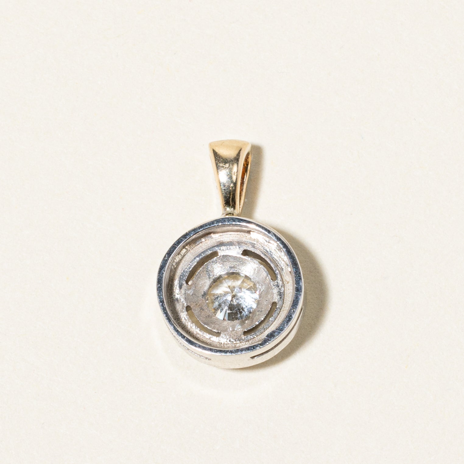 14K White Gold Diamond Open Halo Pendant | 0.85ctw |