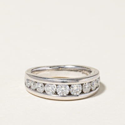 18K White Gold Channel Set Diamond Band | 1.27ctw | SZ 6.75