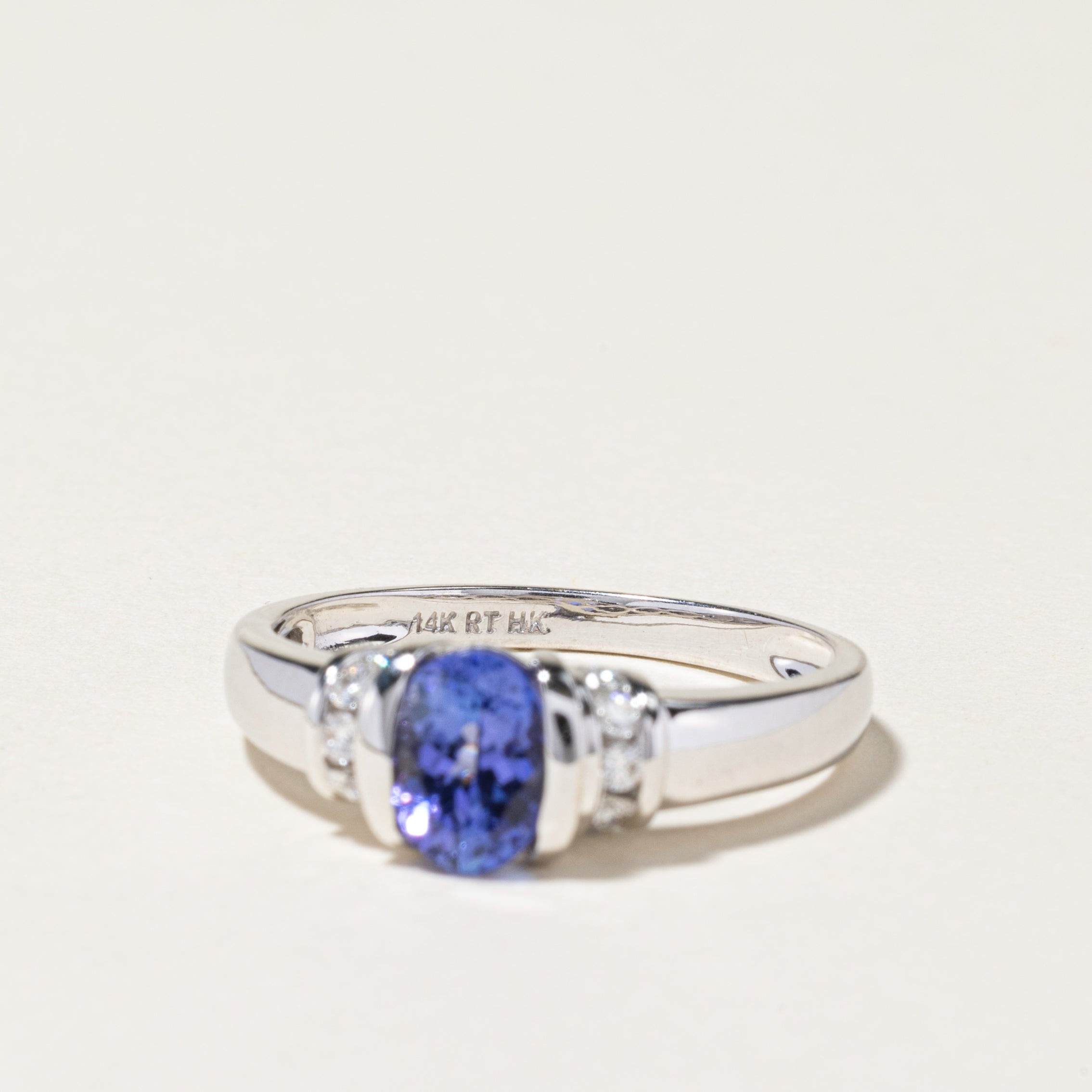 14K White Gold Tanzanite & Diamond Ring | 1.39ct, 0.25ctw | SZ 10
