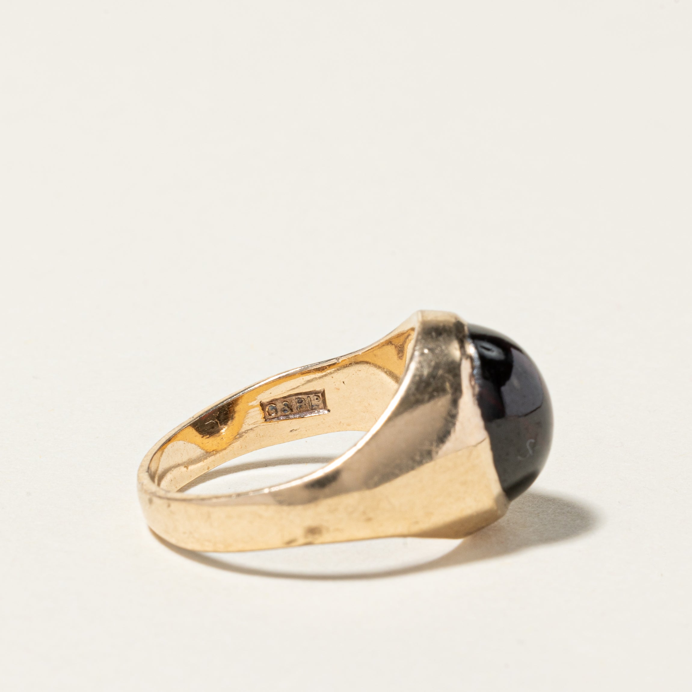 1963 London Bezel Set Cabochon Cut Tourmaline Ring | 2.80ct | SZ 4.75