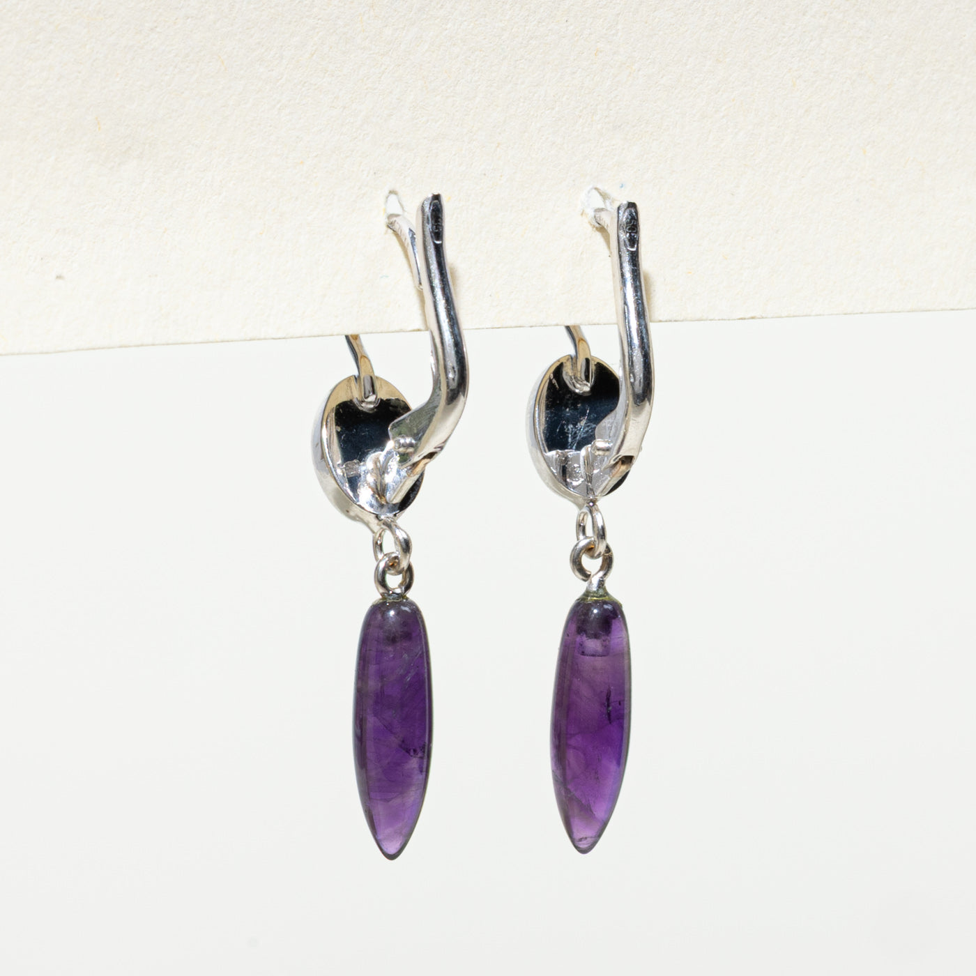 14K White Gold Amethyst Drop Earrings | 4.00ctw