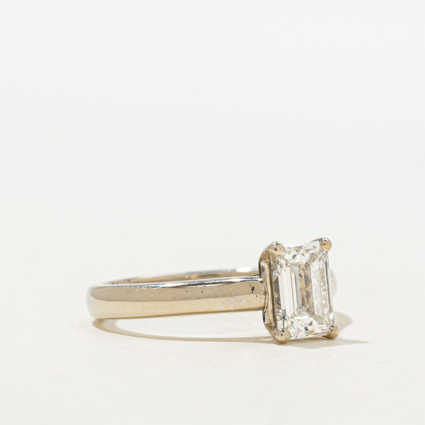 GIA Emerald Cut Diamond Solitaire Engagement Ring | 1.50ct VS1 H Ex | SZ 8.0