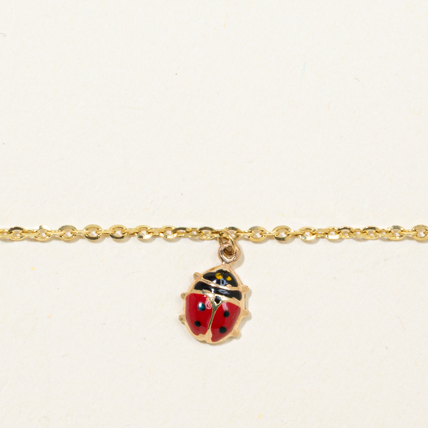 14k Ladybug Charm Bracelet | 7"