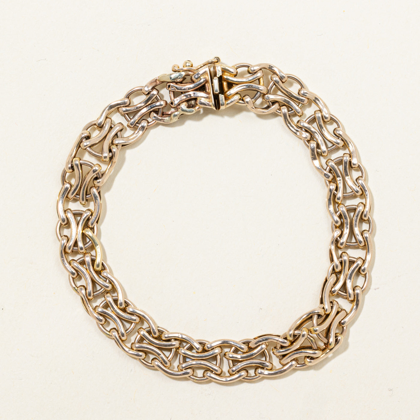 'Unoaerre' Italian 14k Flat Chain Bracelet | 7.5"