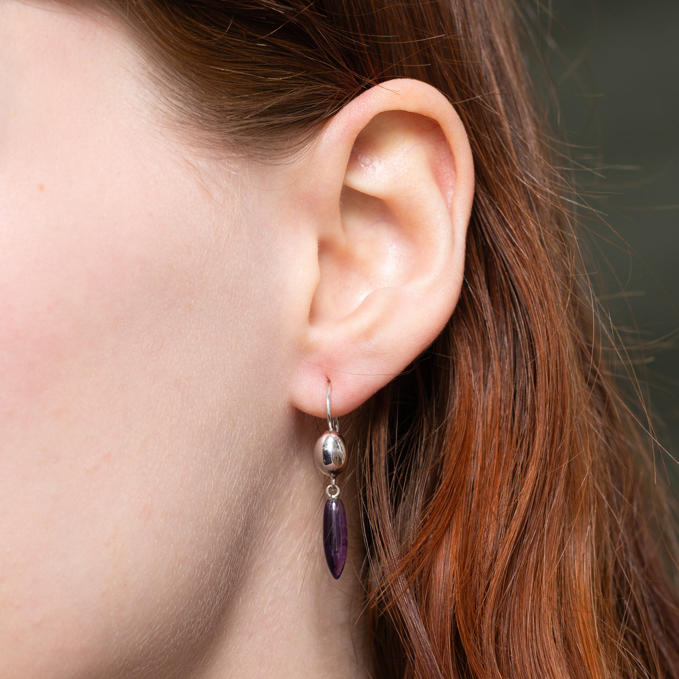 14K White Gold Amethyst Drop Earrings | 4.00ctw