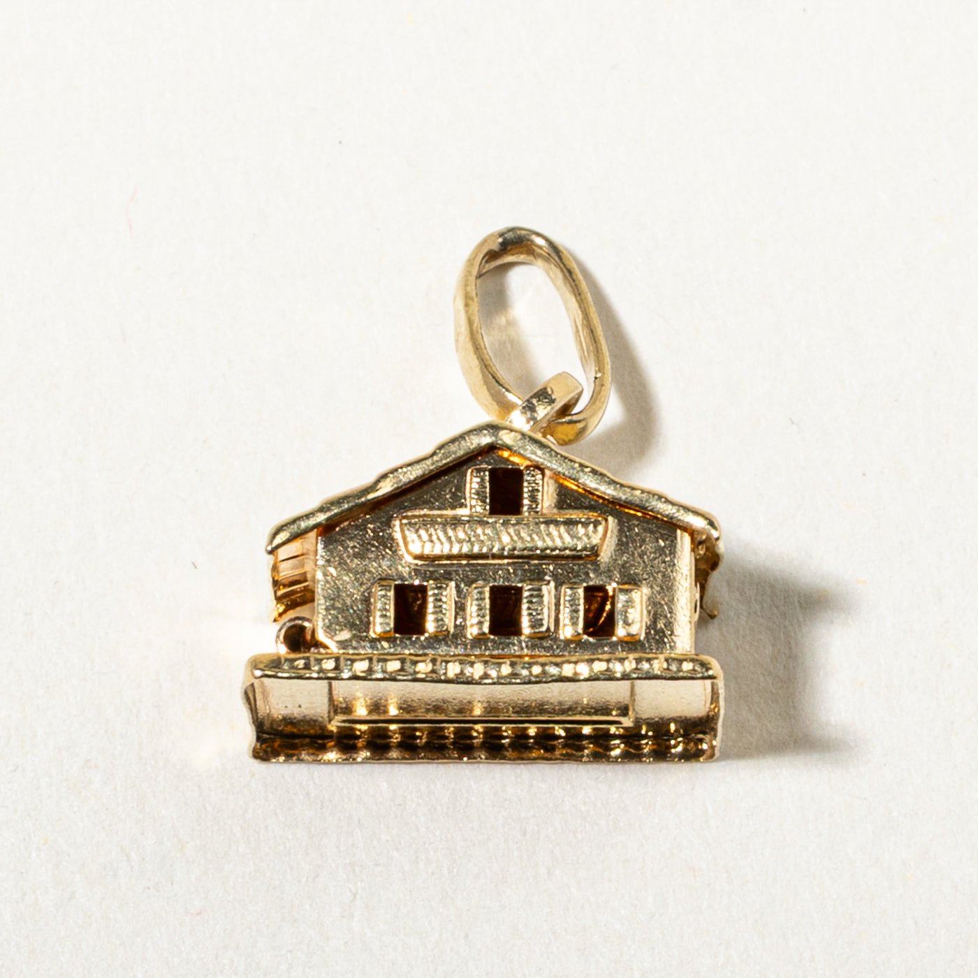 18k Yellow Gold Chalet with Heart Charm