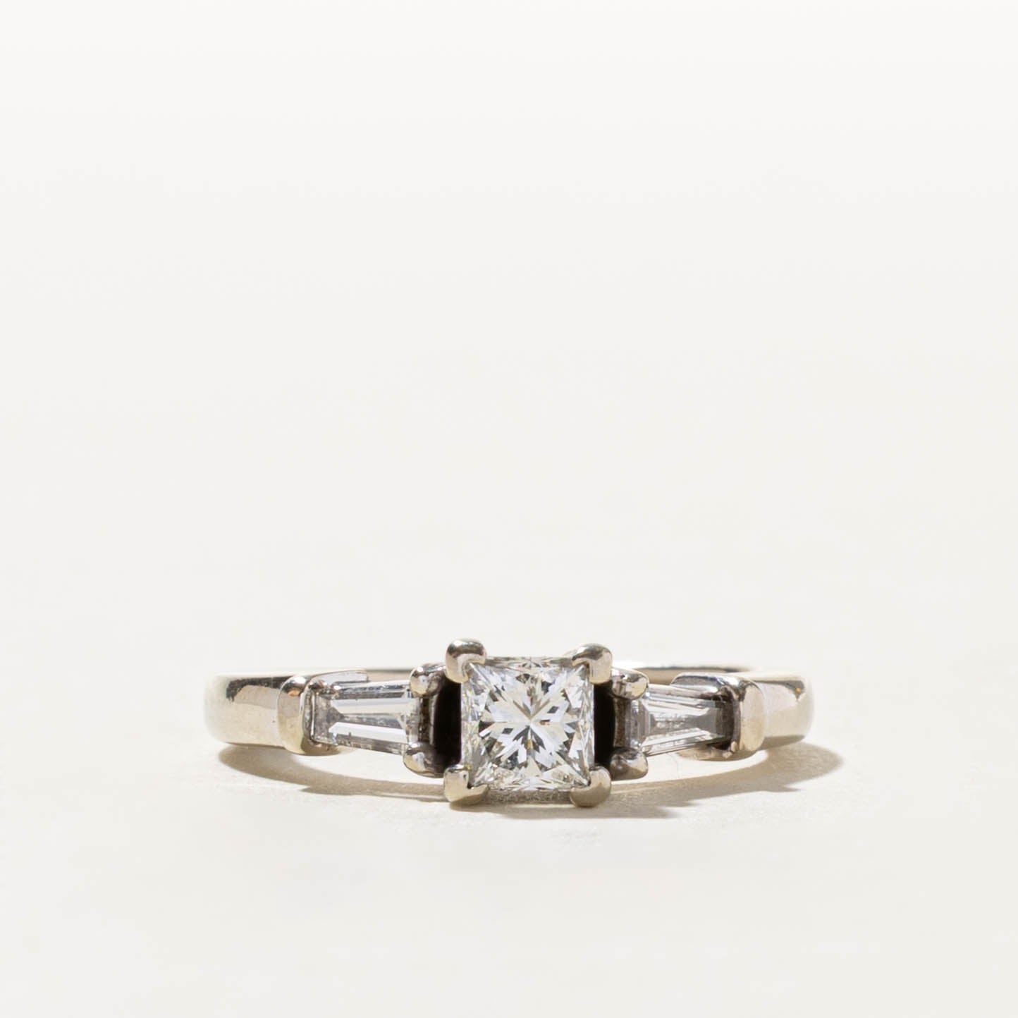 14k Princess Cut Diamond with Accents Engagement Ring | 0.58ctw | SZ 4