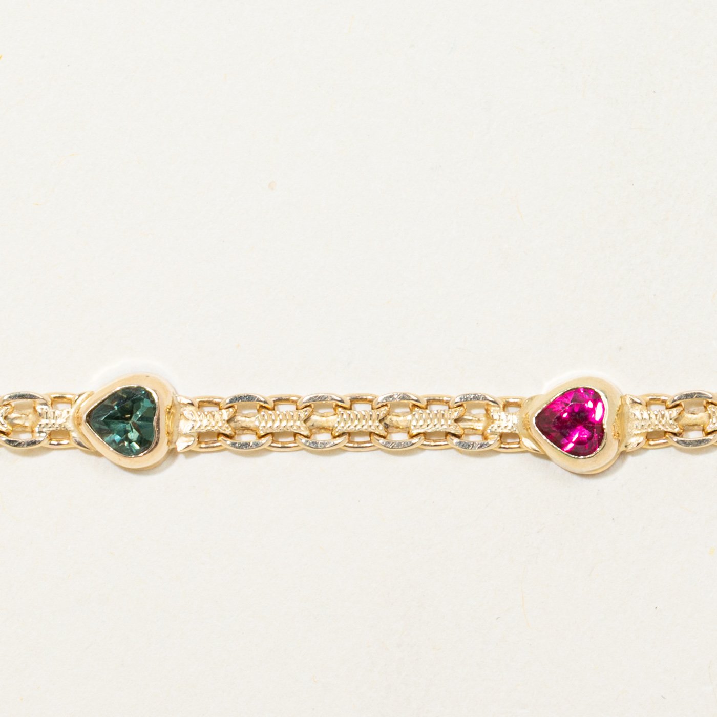 14K Bracelets with Synthetic Spinel