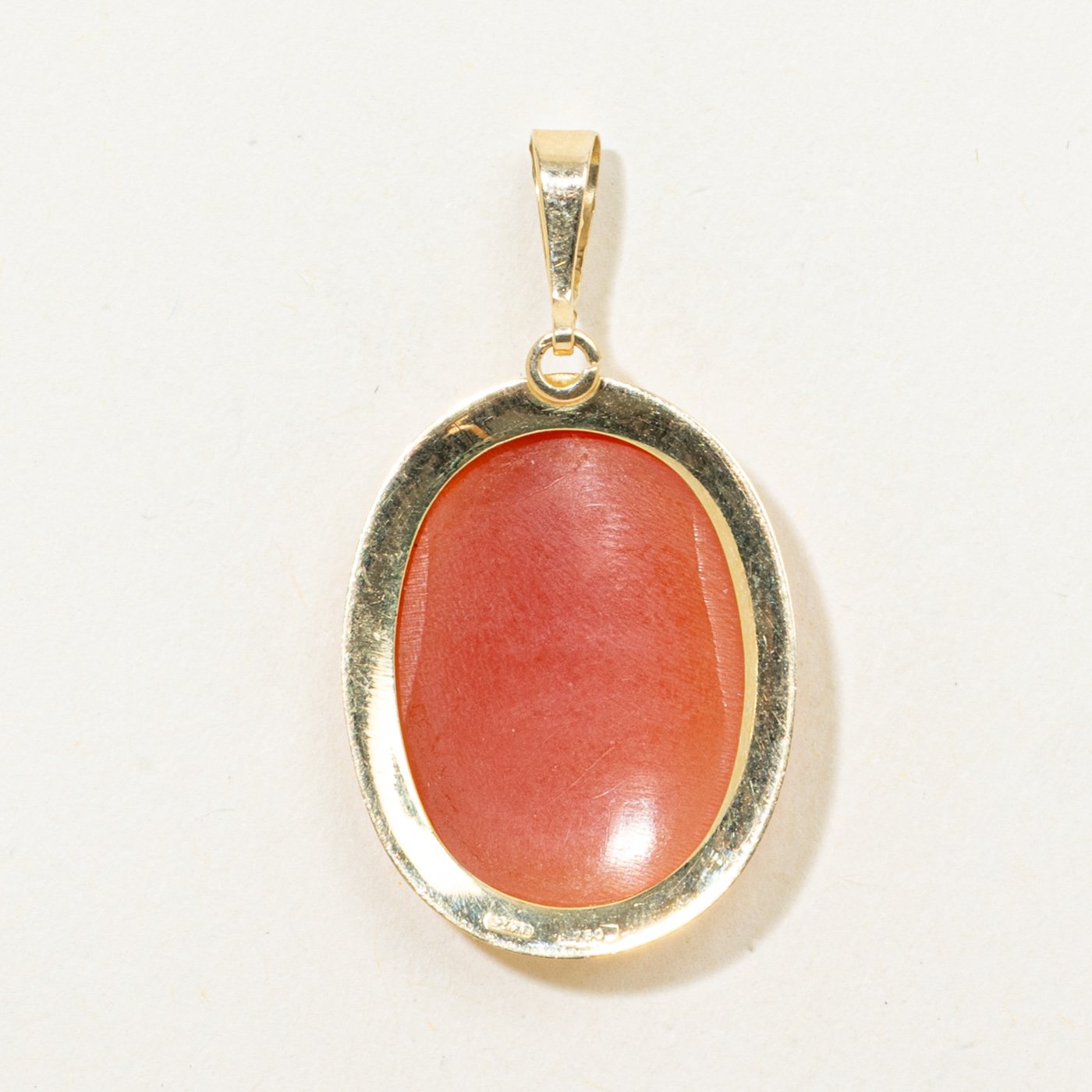 18K Pendants with Shell Cameo