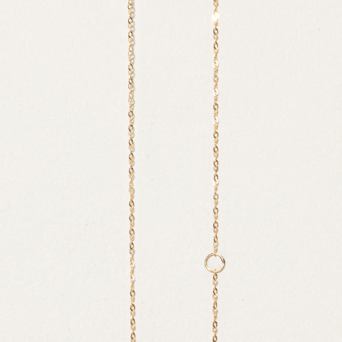 10k Diamond “M” Initial Tag Pendant Necklace | 17"
