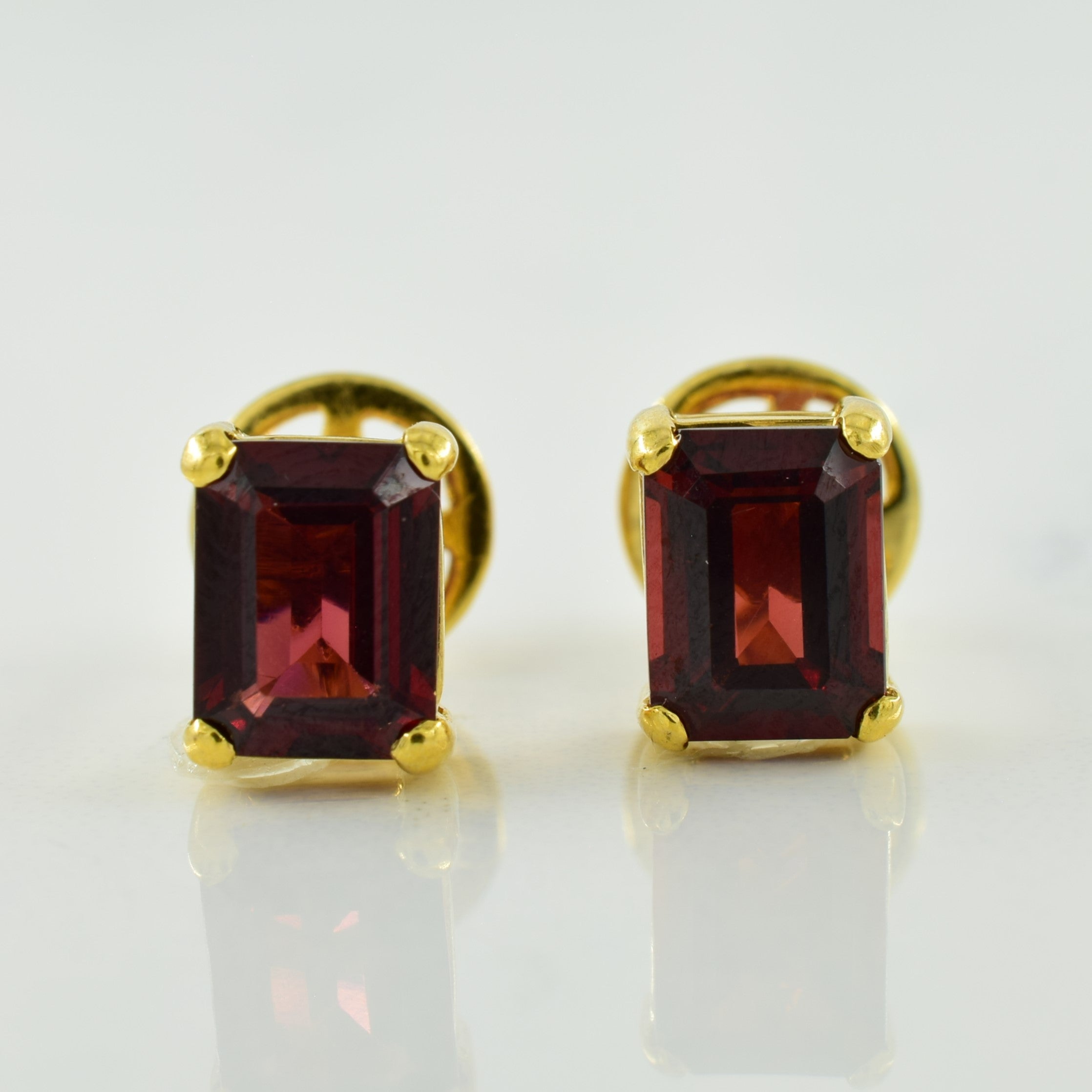 Garnet Stud Earrings | 4.00ctw |